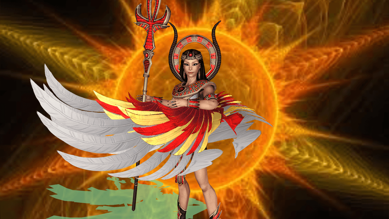 1366x768 Egyptian Goddess Isis Wallpaper