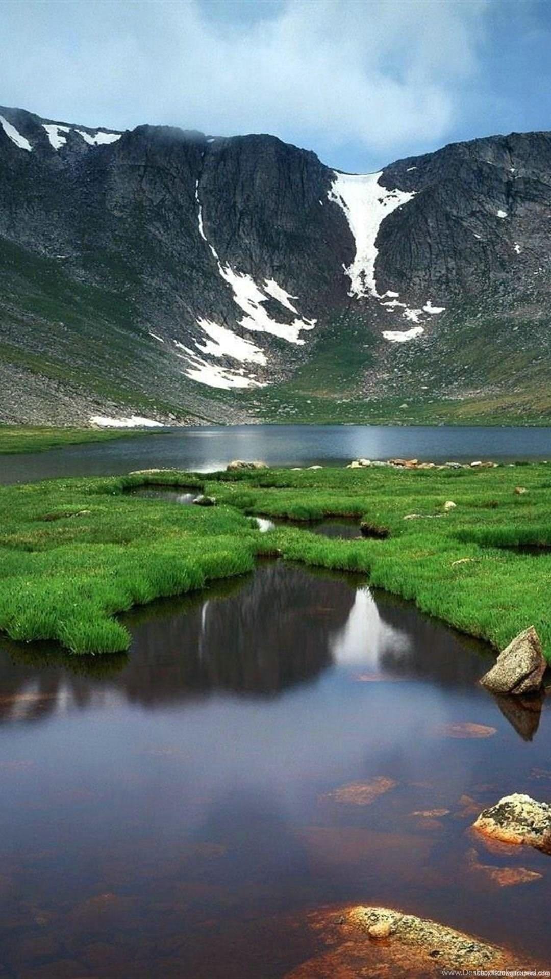 1080x1920 Lake Mountain Nature Wallpaper HD Desktop Background