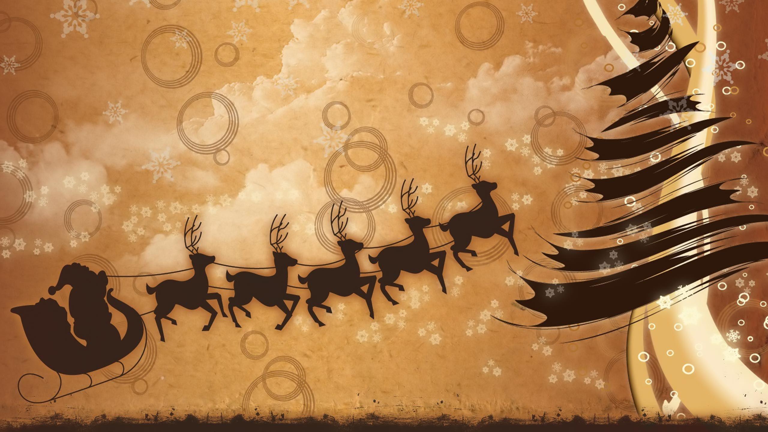 2560x1440 santa sleigh. Christmas desktop wallpaper, Christmas desktop, Free christmas desktop wallpaper