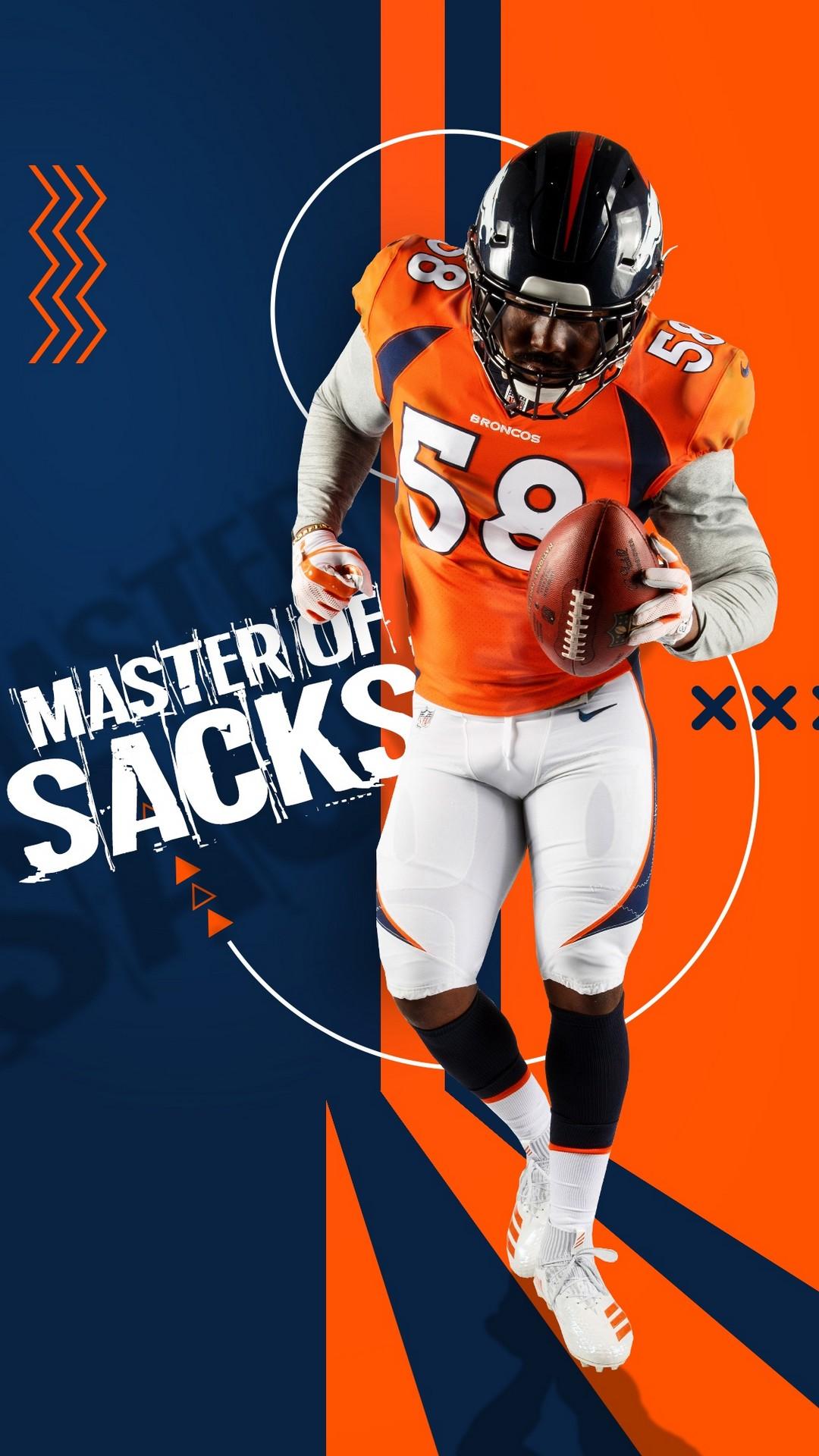 1080x1920 Von Miller Denver Broncos HD Wallpaper For iPhone NFL Football Wallpaper