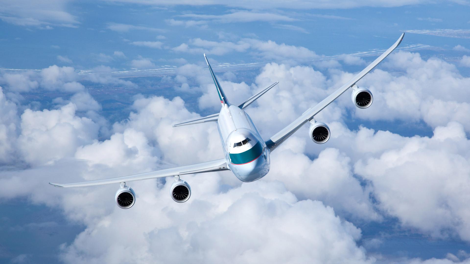 1920x1080 1920x1080 sky, boeing flight, cargo, cathay pacific, flies, in