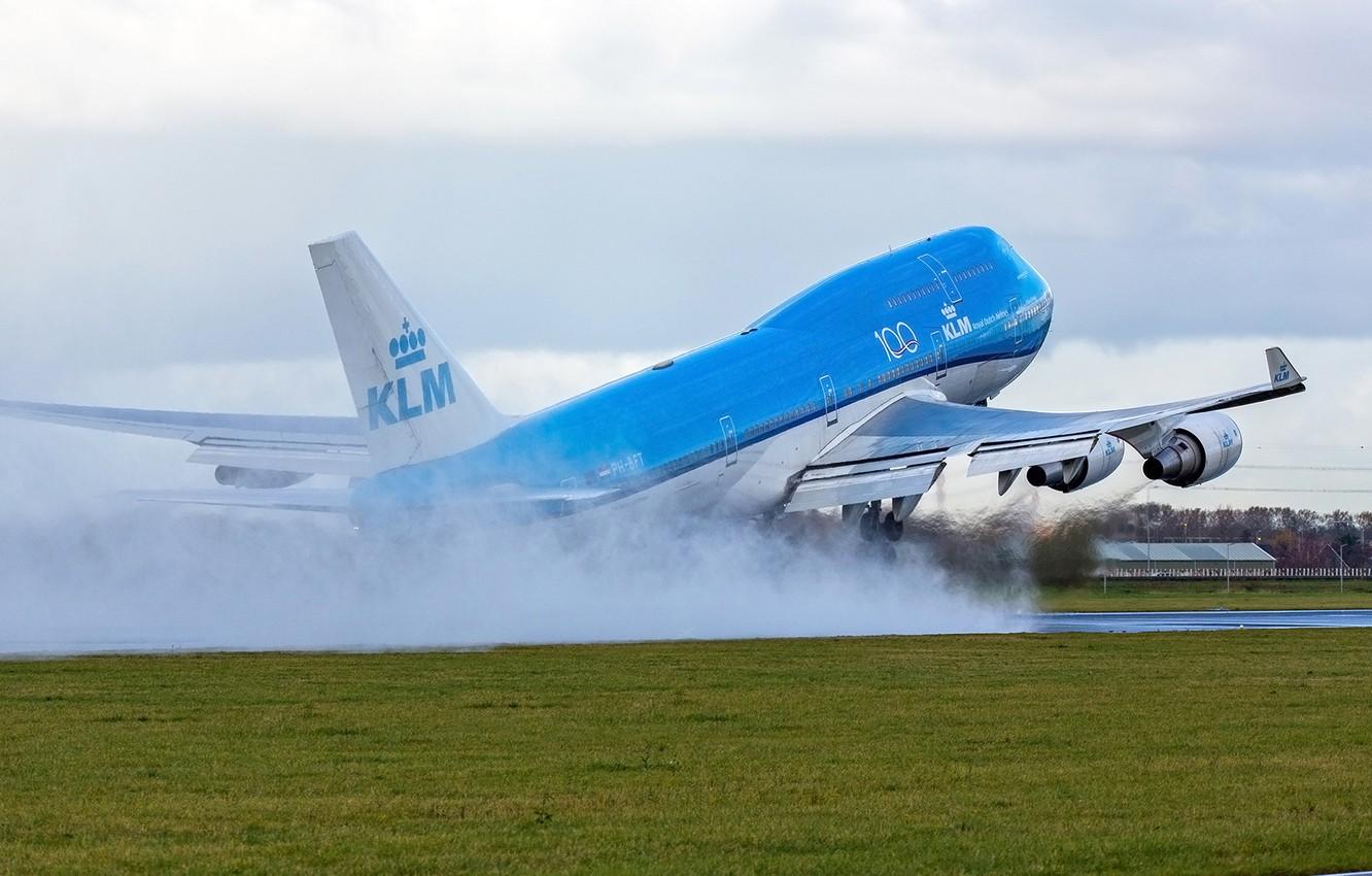 1332x850 Wallpaper The plane, Boeing, The rise, WFP, Airliner, Boeing KLM, A passenger plane, Boeing 747- Royal Dutch Airlines, True image for desktop, section авиация