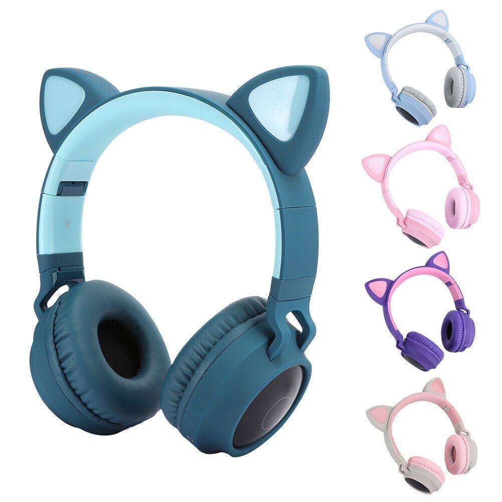 1001x1001 Cat Ear Wireless Bluetooth 5.0 Headphone LED Light Cute Gaming Headset Earphones. eBay. Cute gaming headset, Cute headset, Gaming headset