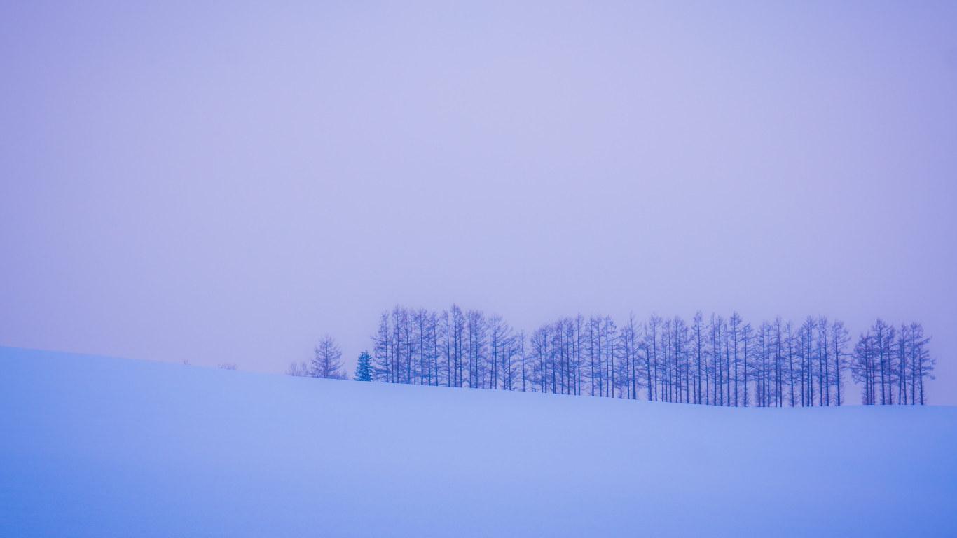 1366x768 Japan wallpaper biei, morning, serene, dawn, quiet, beautiful, pastel • Wallpaper For You HD Wallpaper For Desktop & Mobile