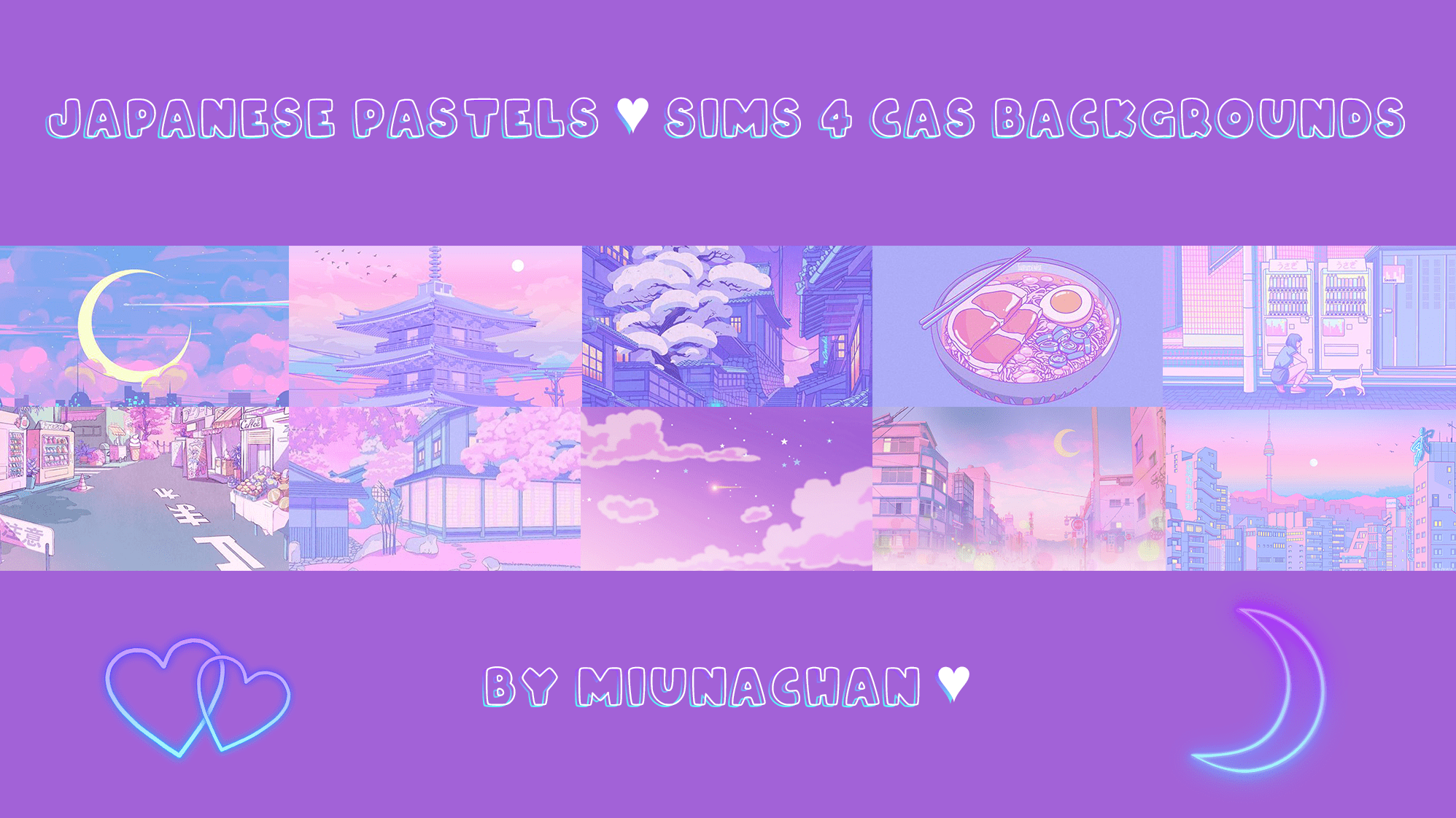 1996x1122 ♥ 10x Japanese Pastels CAS Background ♥ Sims 4 Catalog
