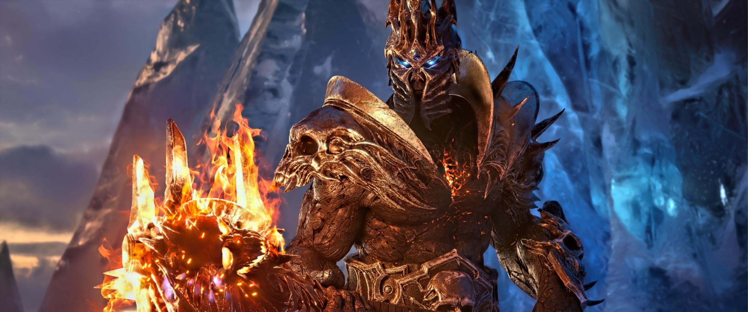 2523x1052 Warcraft Cinematic Wallpaper Upscaled to 8k with SnazzyAI
