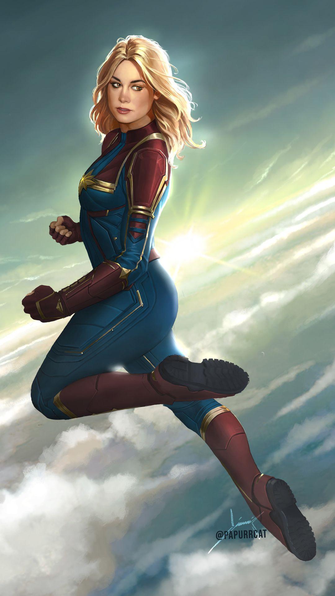 1080x1920 Captain Marvel Wallpaper 3