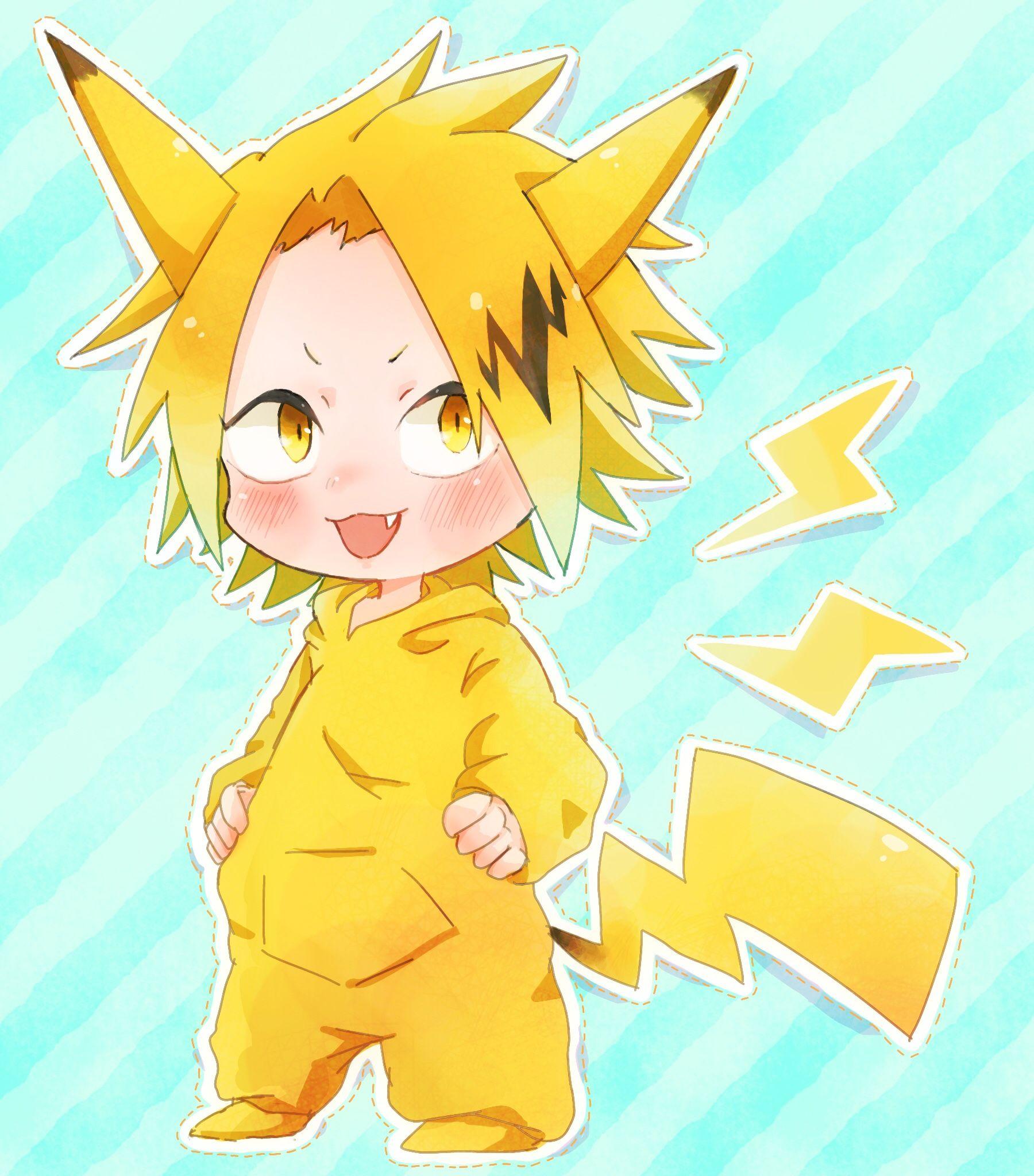 1800x2048 Phone Wallpaper Denki Kaminari And Pikachu