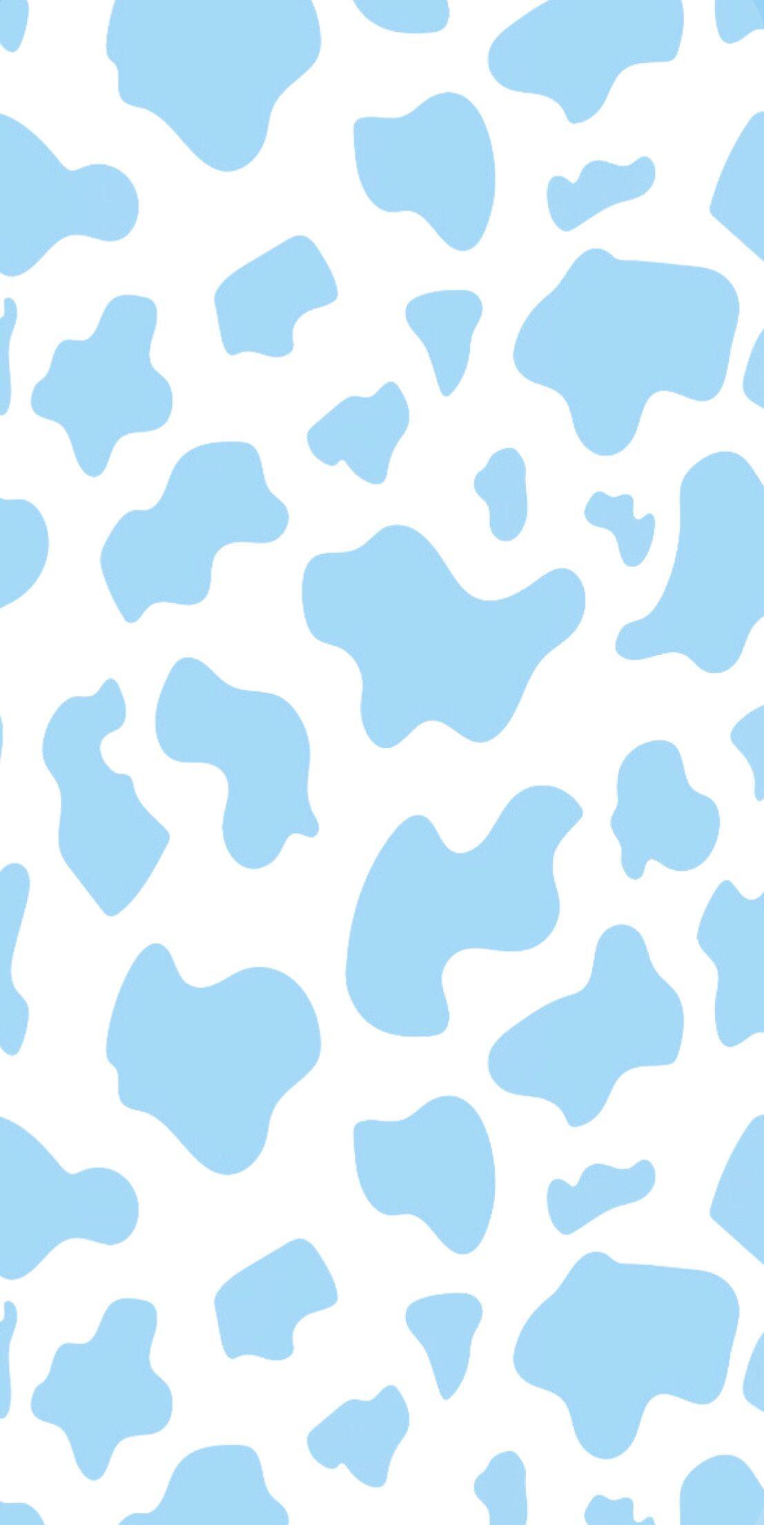 Cow print, prints, blue, animal, simple, aesthrtic, HD phone wallpaper