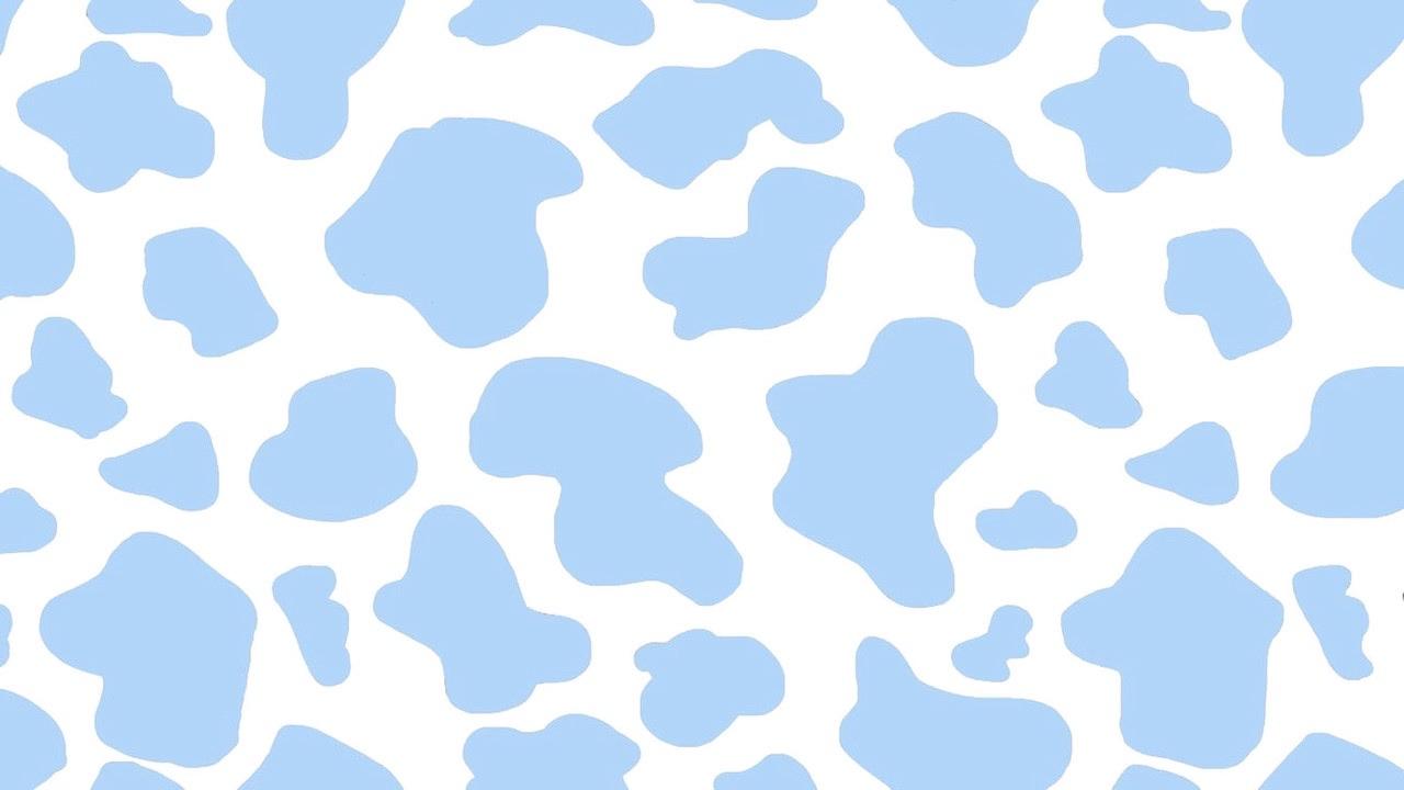 Download A Blue And White Cow Print Pattern Wallpaper  Wallpaperscom