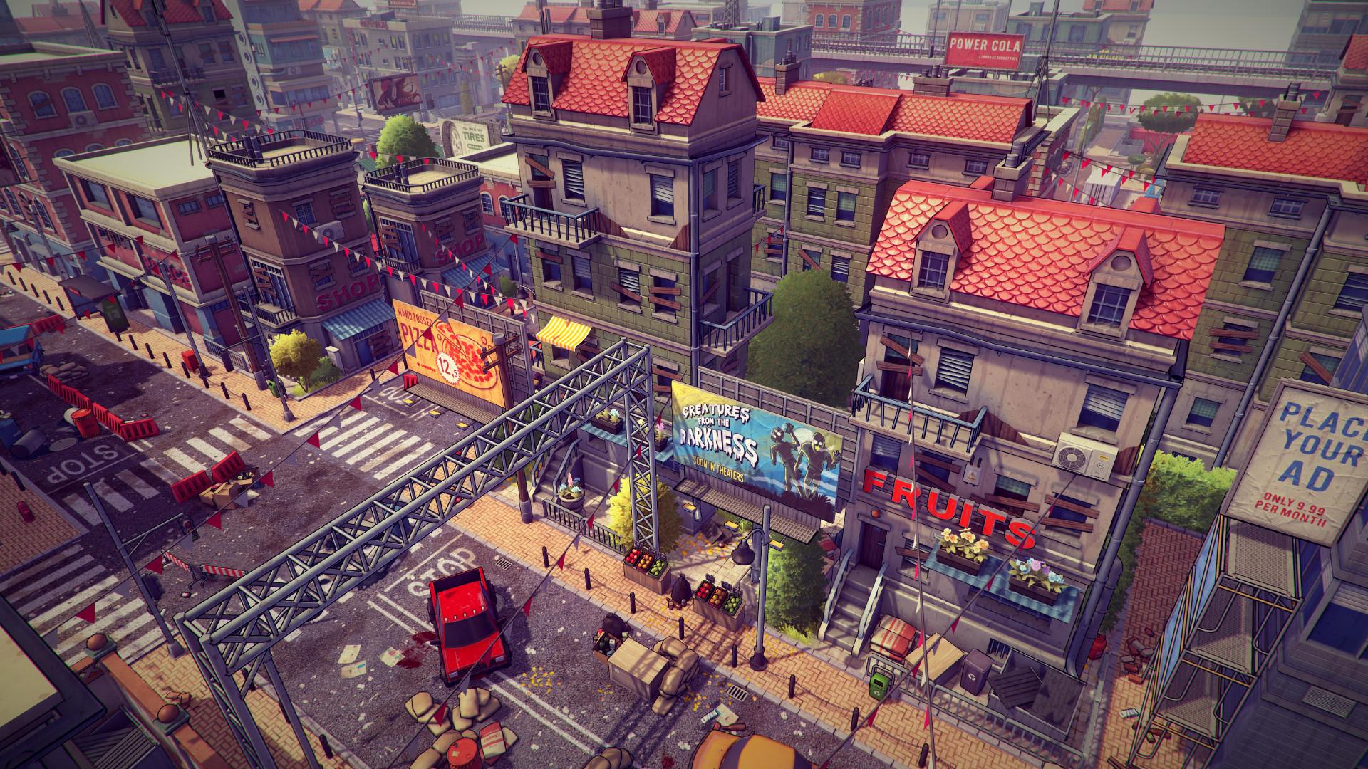 1920x1080 3D Postapocalyptic cartoon city pack, Rafał Urbański