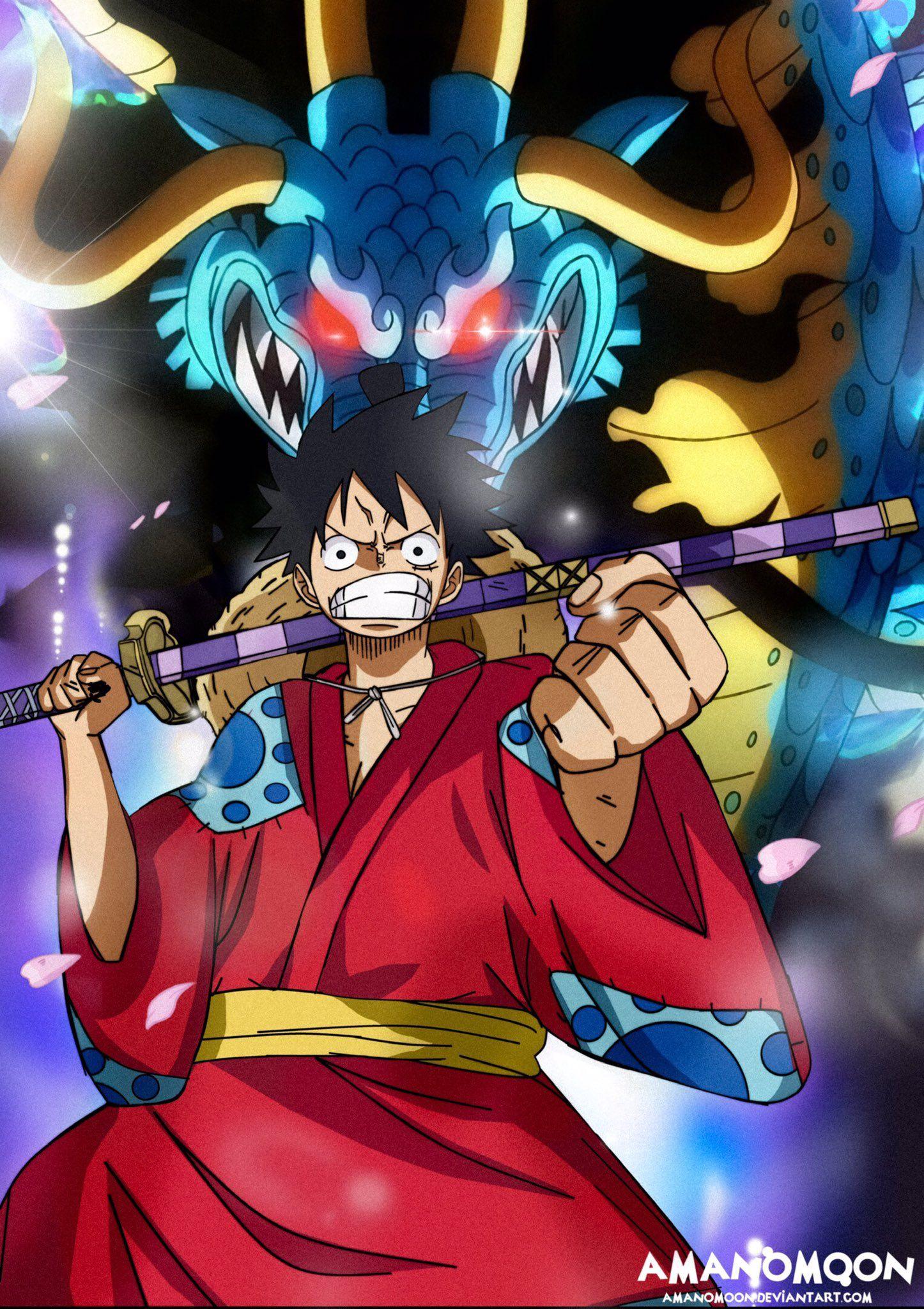 1446x2048 One Piece Luffy Wano Wallpaper