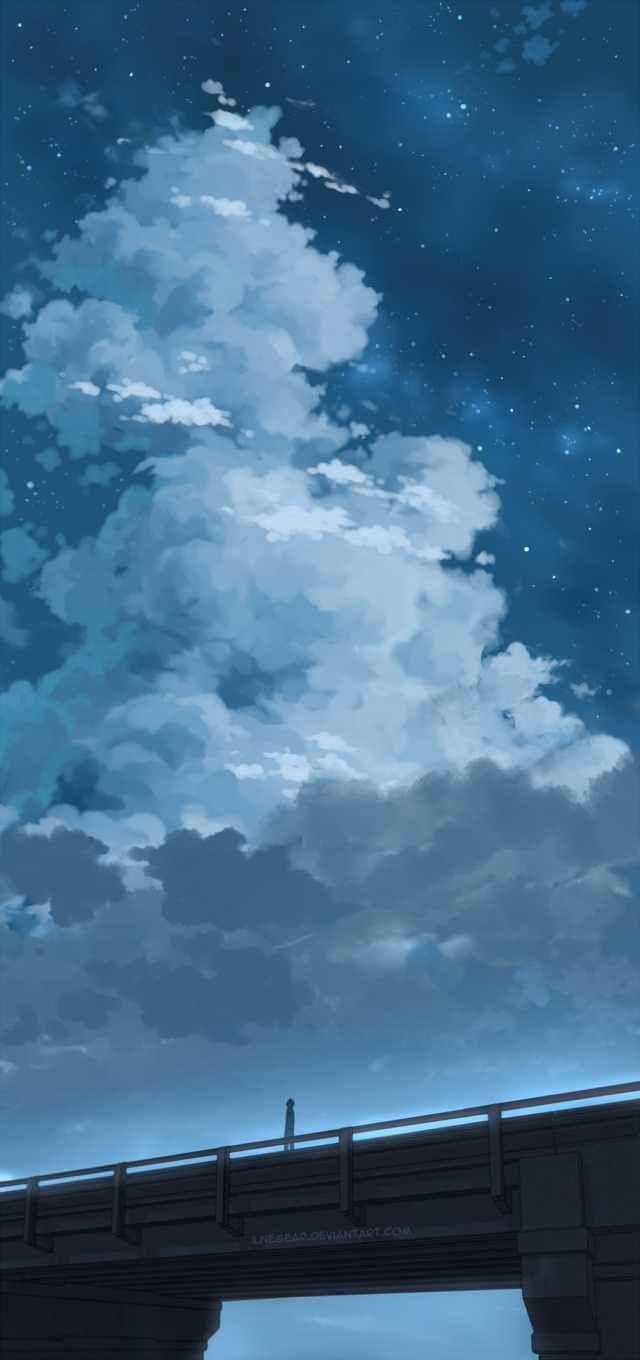 Anime Girl Student Sunrise Sky Clouds 4K Wallpaper iPhone HD Phone #3241m