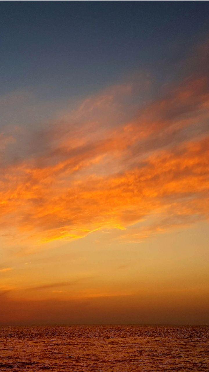 720x1280 Orange Sky Aesthetic Wallpaper