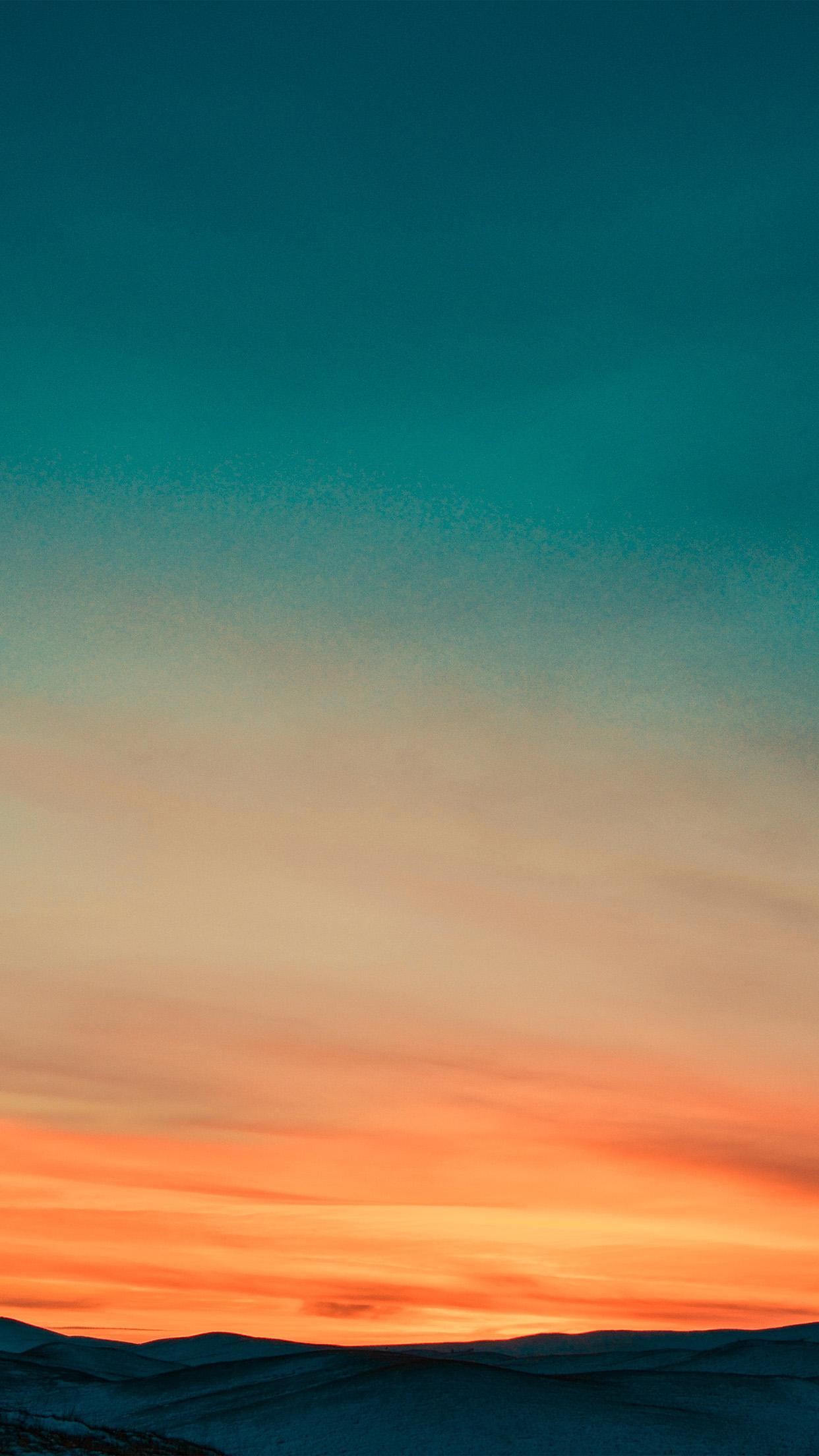 1242x2208 Sky Sunset Nature Orange Gradation Wallpaper