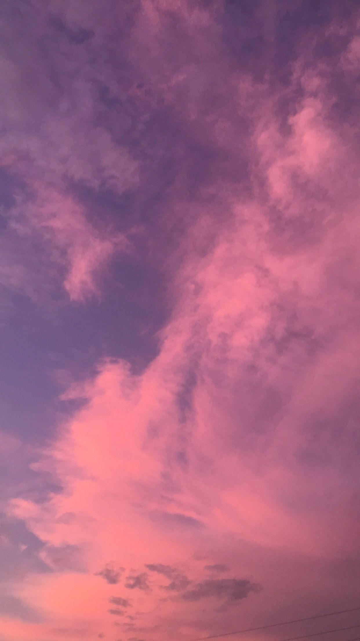 1242x2208 Orange Clouds Aesthetic Wallpaper