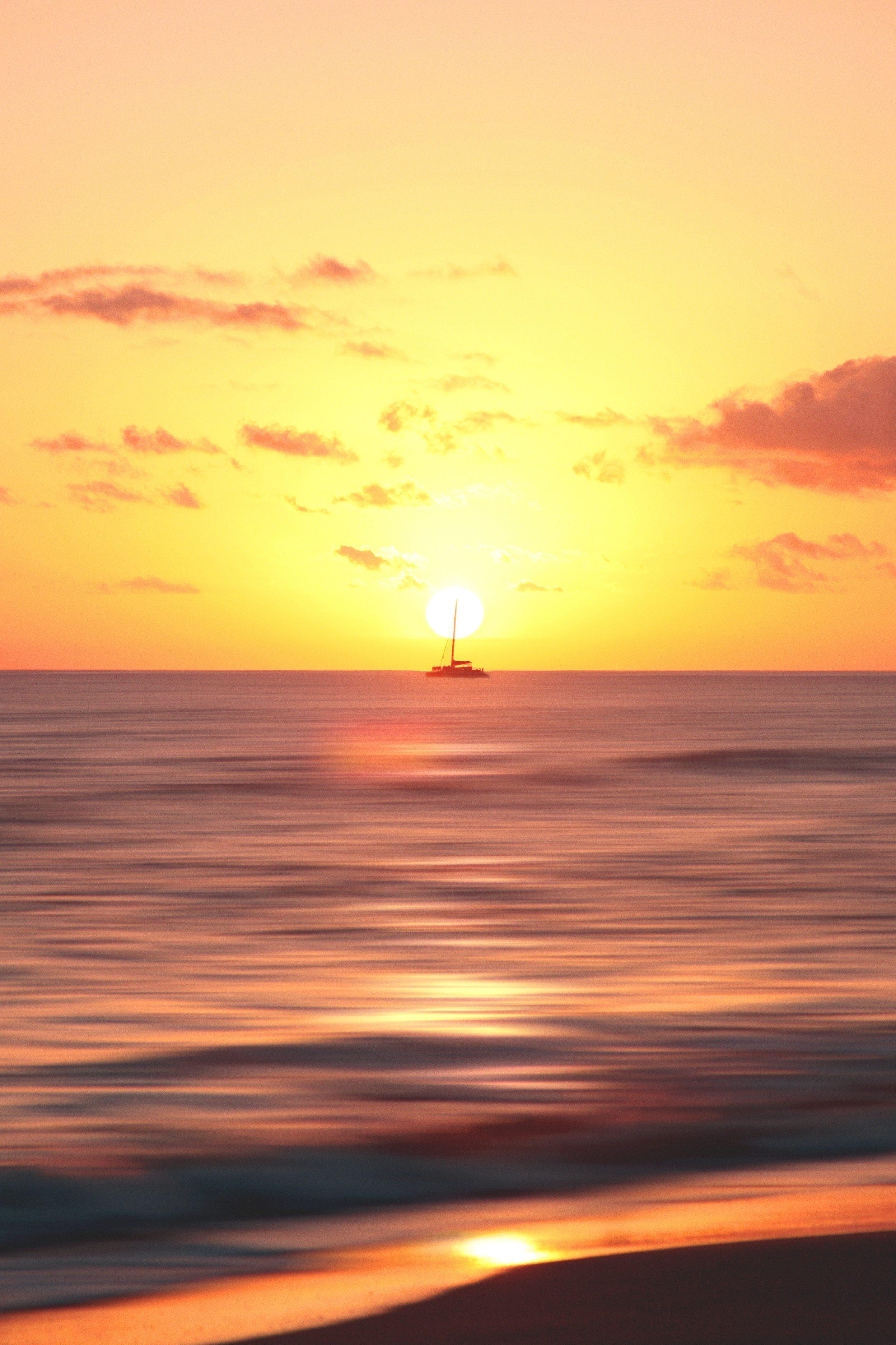 2496x3744 Orange And Cloud iPhone Wallpaper