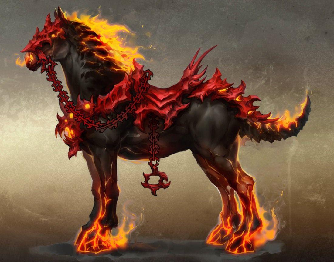 1100x865 Hellhorse. Magical horses, Mythical creatures art, Dark fantasy art