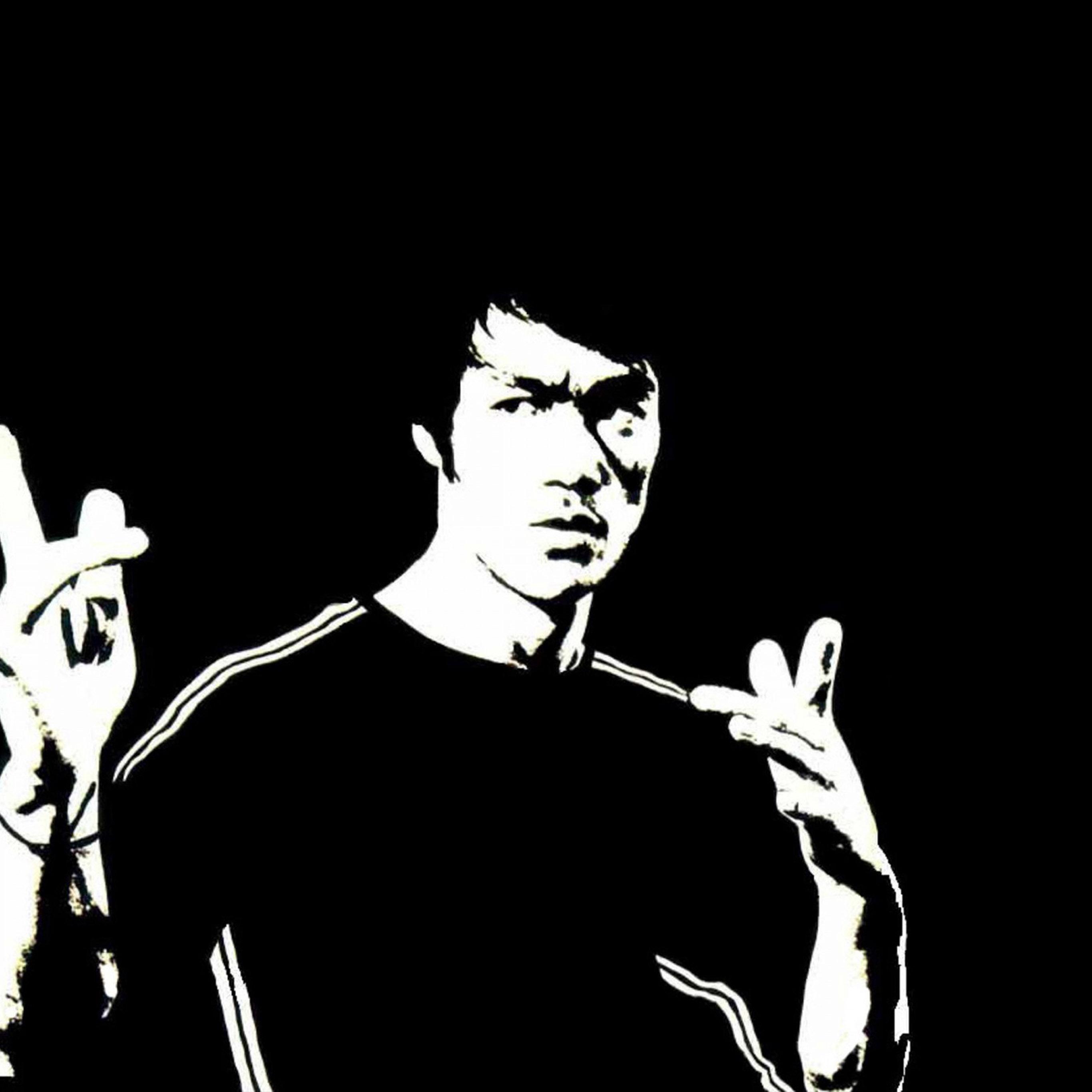 2732x2732 Android wallpaper. bruce lee dark bw hero