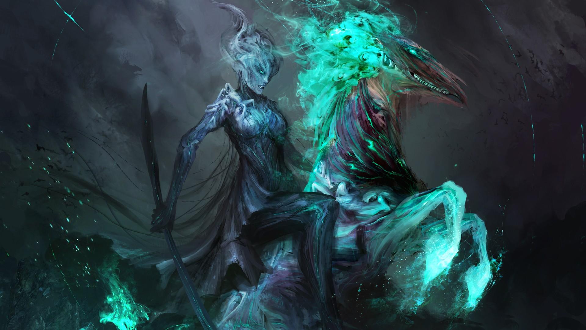 1920x1080 #warrior, #apocalyptic, #Four Horsemen of the Apocalypse, #fantasy art, #horse, #dark fantasy wallpaper. Mocah HD Wallpaper