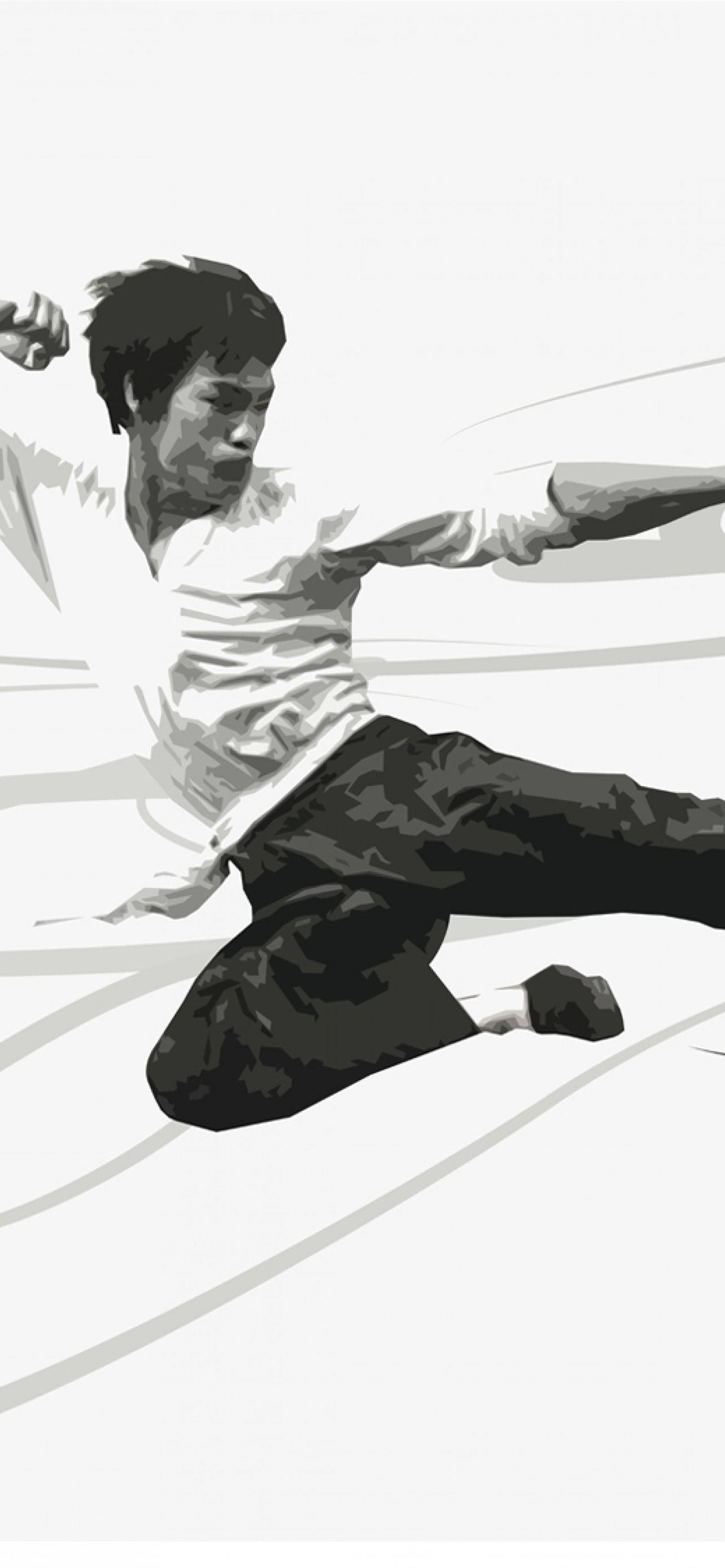 1284x2778 Bruce Lee Kung Fu Artwork Actor for Samsung Galaxy. iPhone Wallpaper Free Download