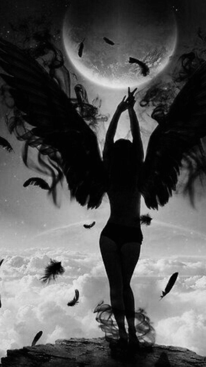 720x1280 Black Angel Wallpaper HD Wallpaper