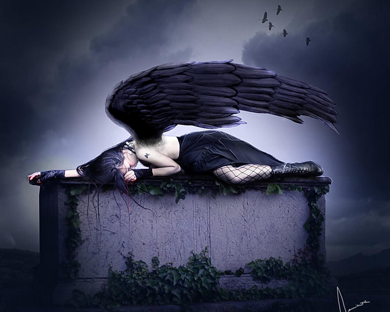 Beautiful Dark Angel Wallpapers Top Free Beautiful Dark Angel Backgrounds Wallpaperaccess