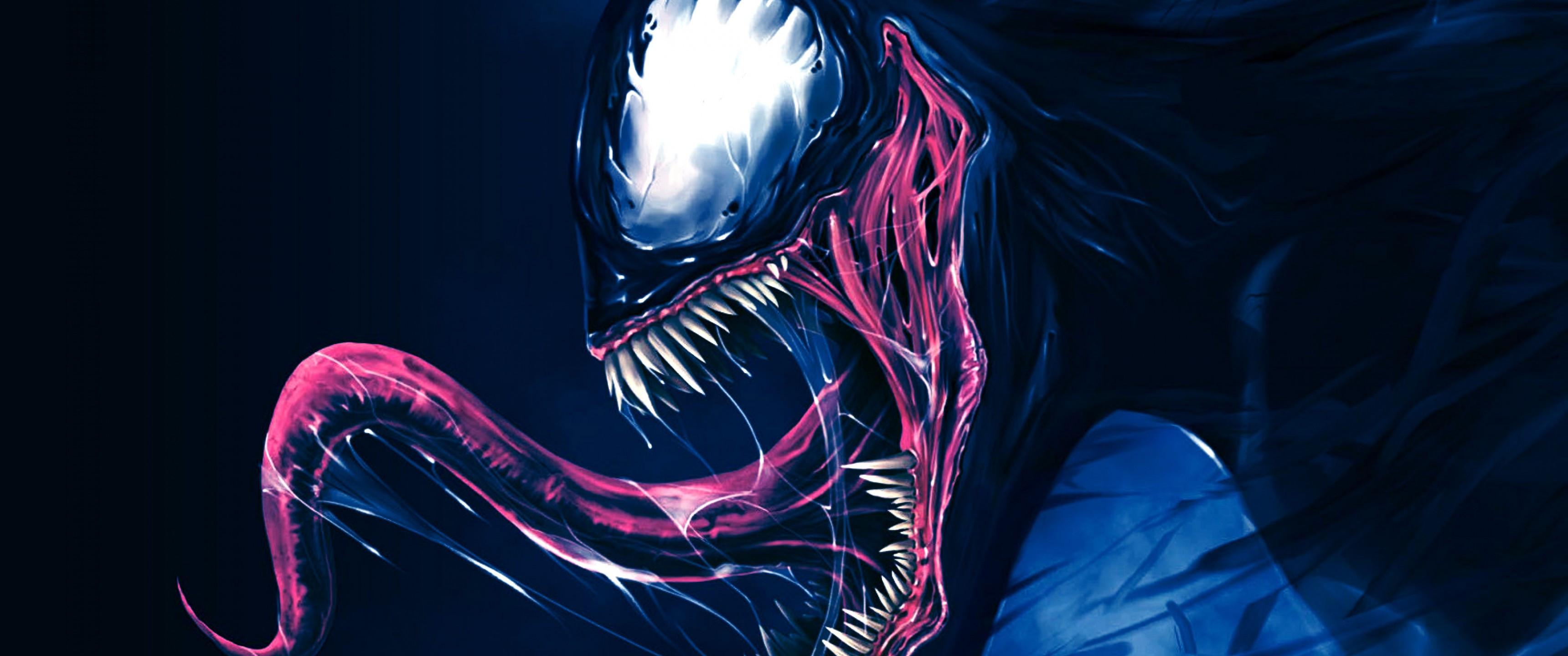 3440x1440 Download 3440x1440 Venom, Tongue, Artwork Wallpaper