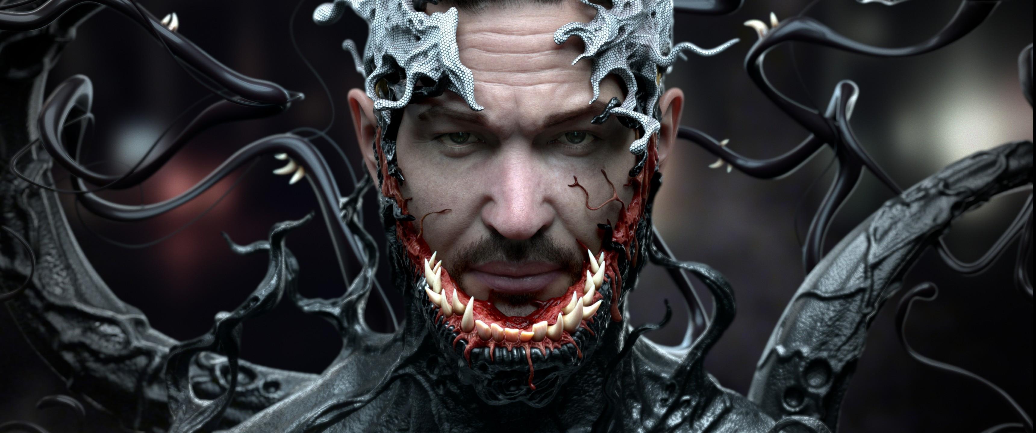 3440x1440 Download 3440x1440 Venom, Tom Hardy, Digital Art Wallpaper