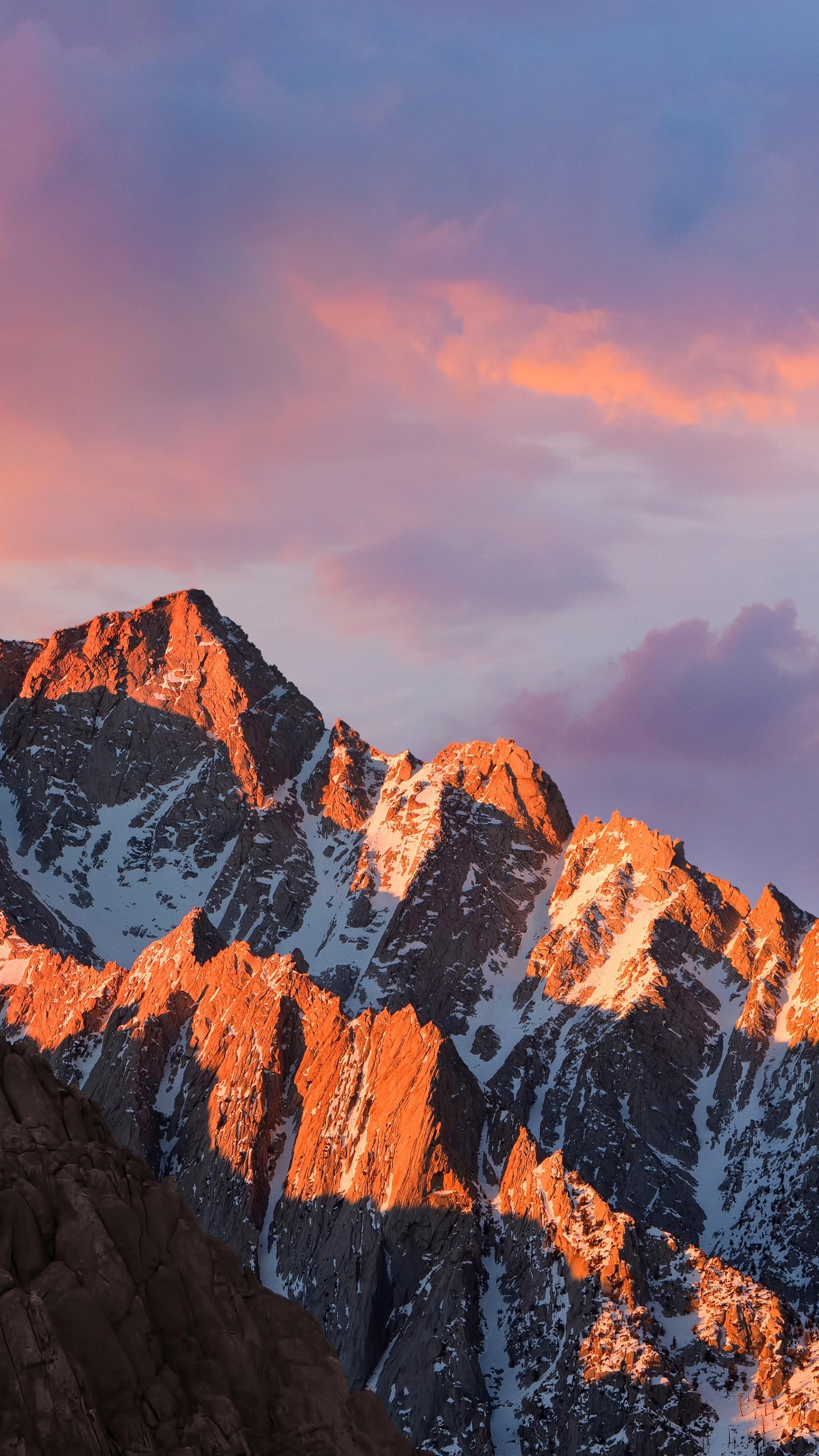 2160x3840 Wallpaper mountains, macos, 4k, 5k, sierra, sky, android wallpaper, OS
