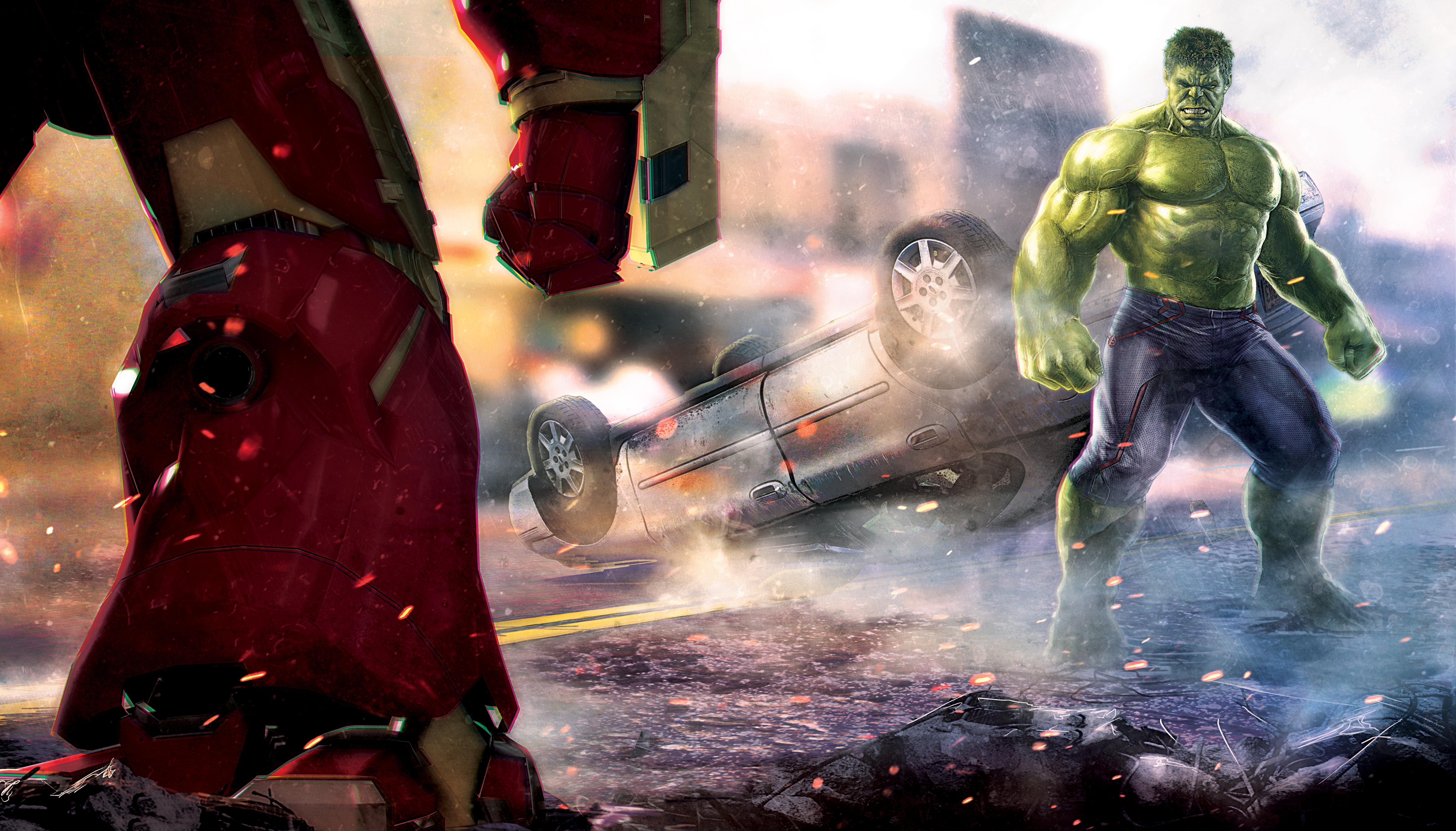 6388x3644 Hulk Hulkbuster Wallpaper:6388x3644