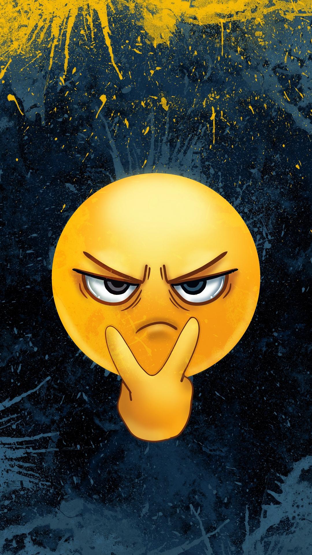 1080x1920 Wallpaper dp for Whatsapp, Yellow, Orange, Emoticon, Cartoon, Background Free Image