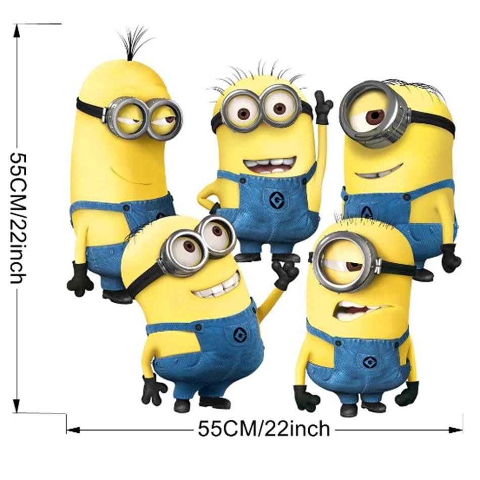 950x950 Yellow Cartoon Characters Wall Stickers for Children Room Home Decor Despicable Five Man Wallpaper Free Shipping. wall sticker. stickers forstickers for children's rooms