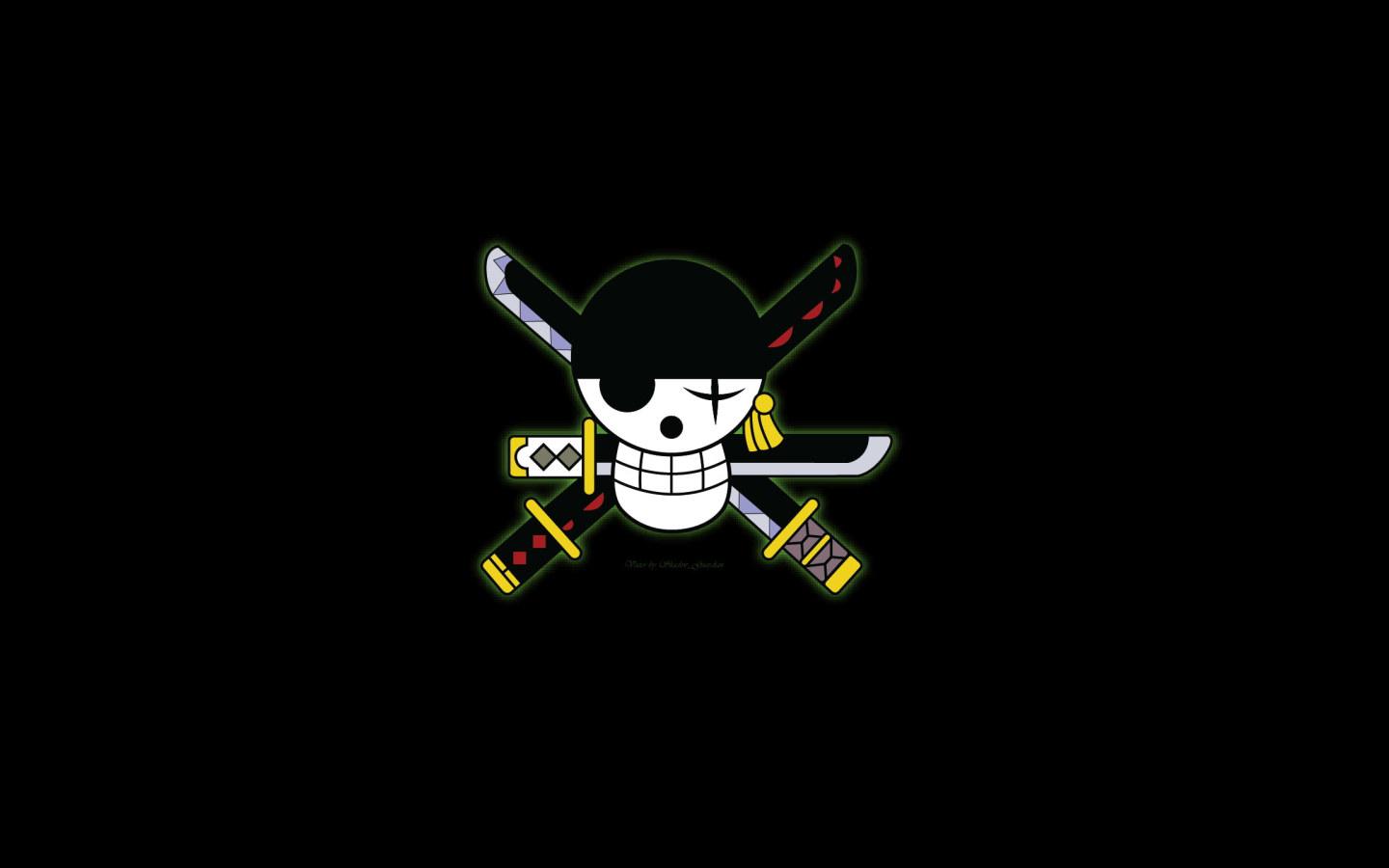 1440x900 One Piece wallpaper, Roronoa Zoro, copy space, black background, studio shot • Wallpaper For You HD Wallpaper For Desktop & Mobile