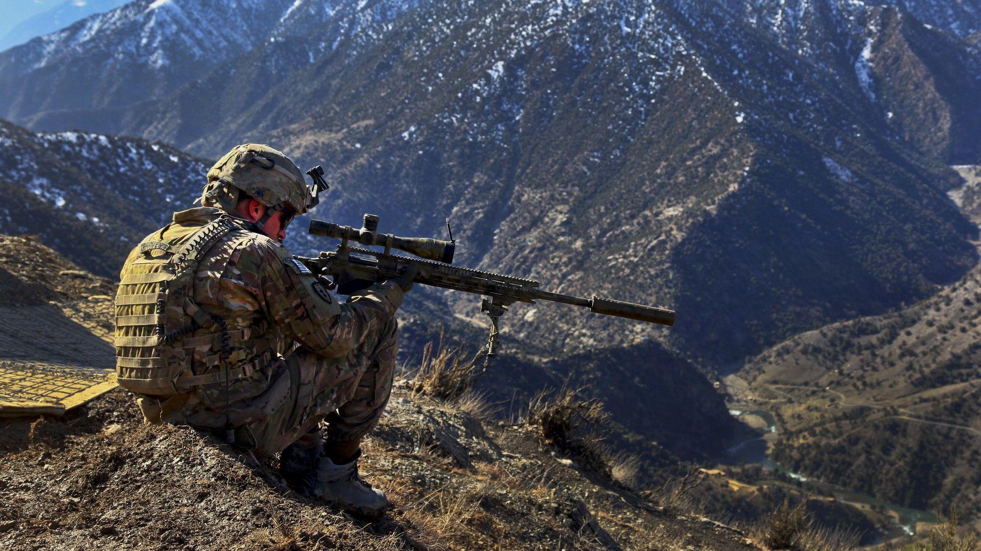 1920x1080 Military afghanistan us army remington xm2010 multicam wallpaper
