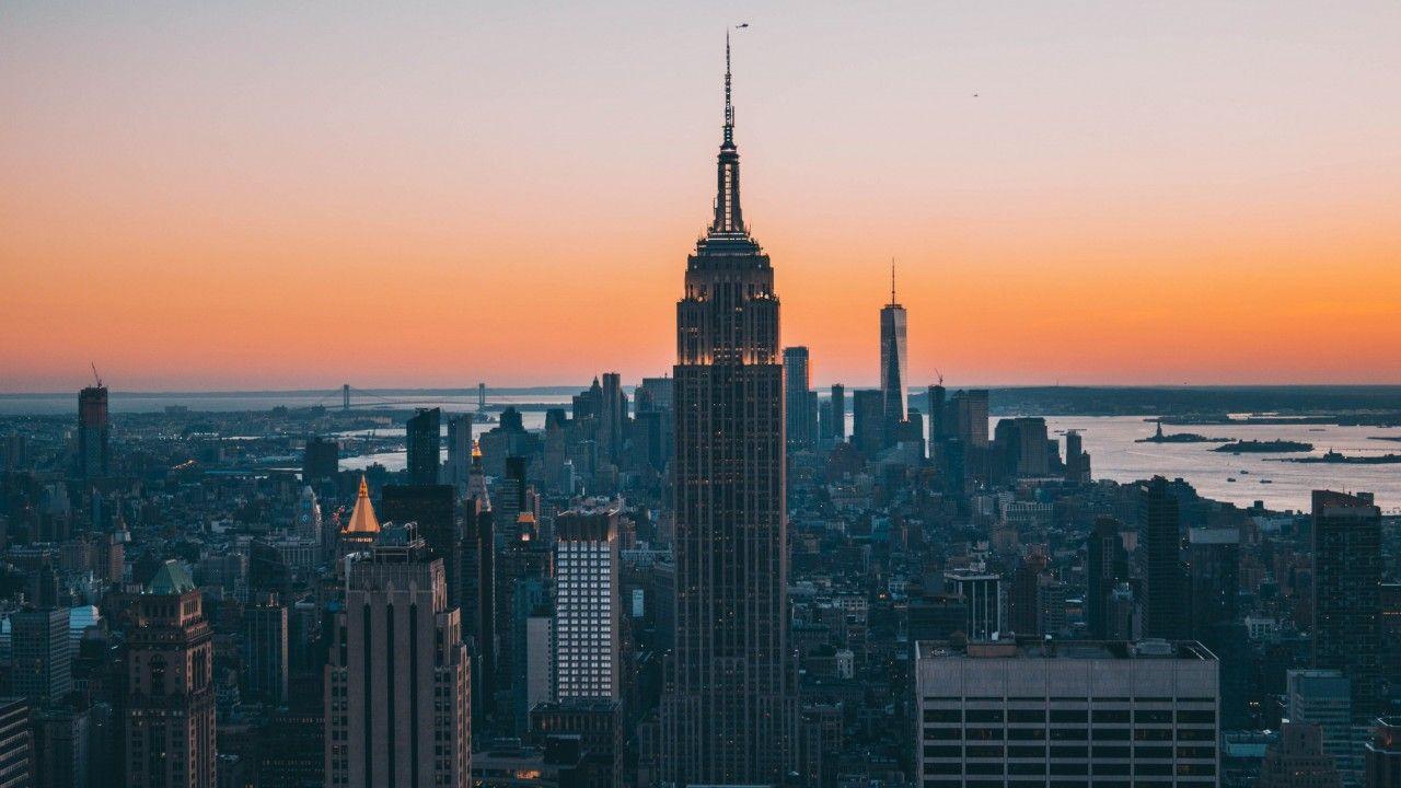 1280x720 Download Wallpaper 1280x720 New york, City, Sunset, Times square