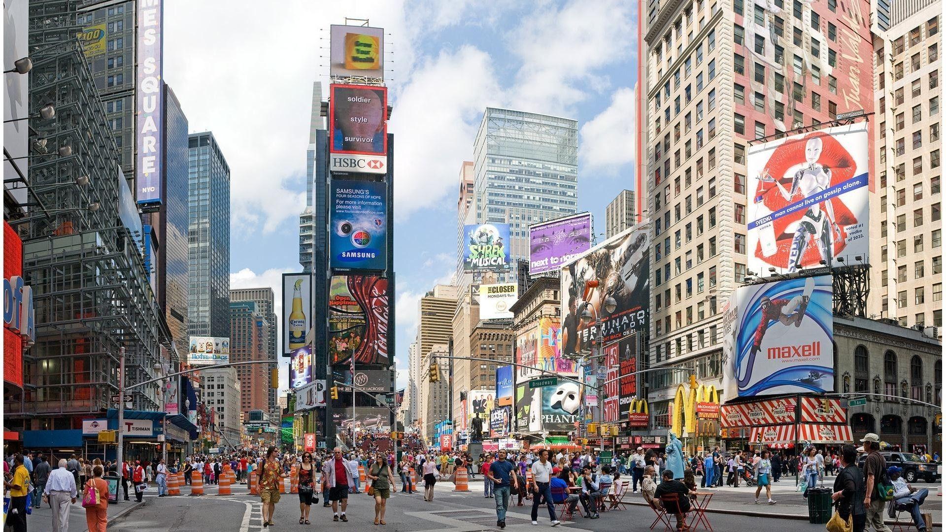 1920x1080 New York Times Square Wallpaper