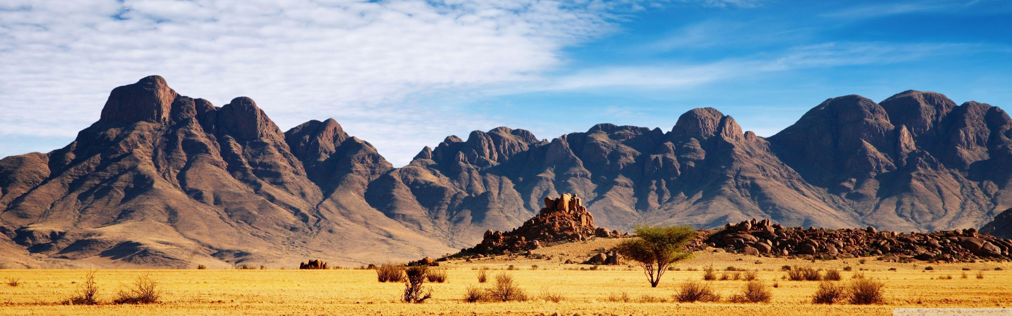 3360x1050 Desert Mountains ❤ 4K HD Desktop Wallpaper for • Dual Monitor