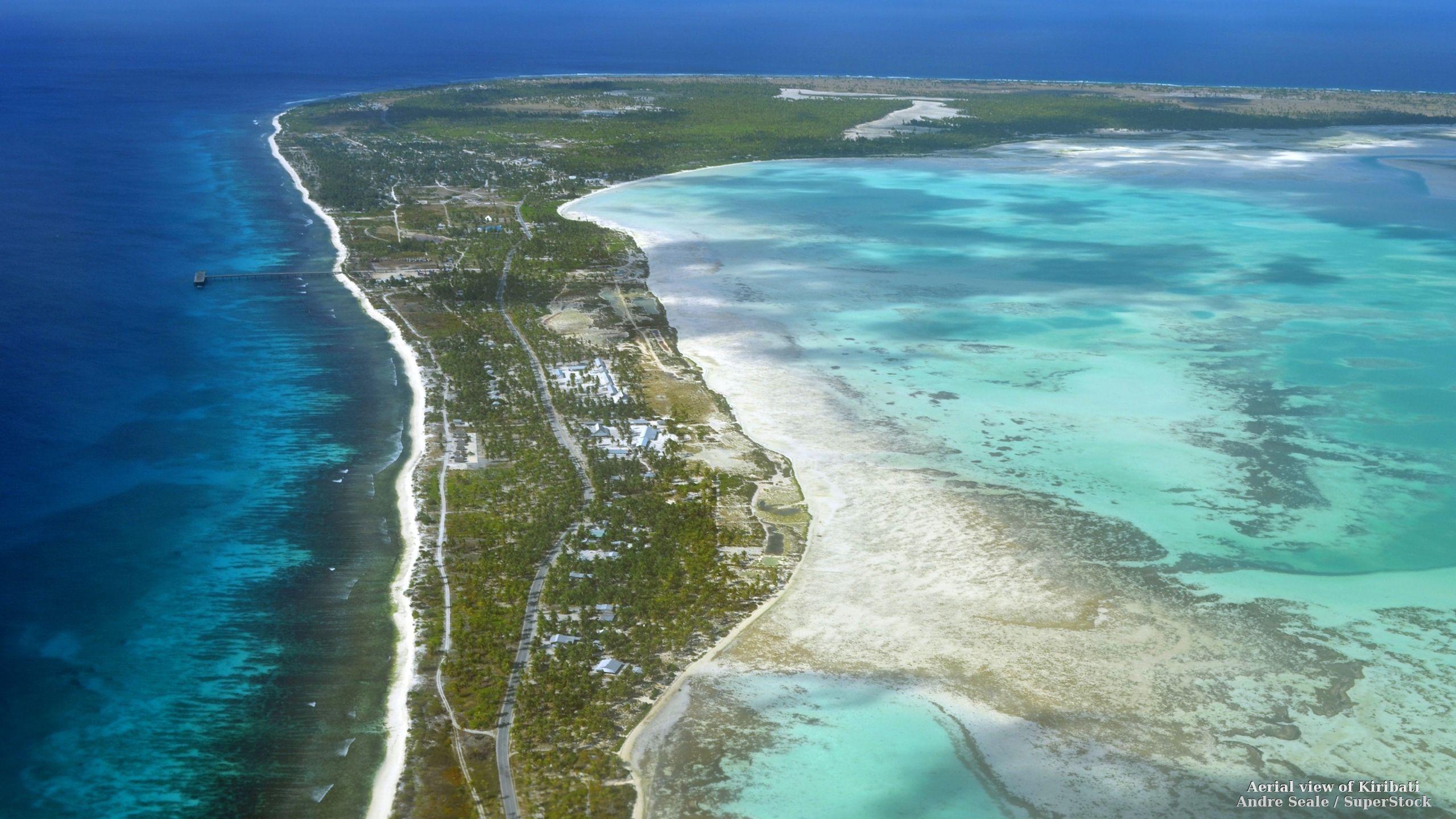 2560x1440 Aerial view of Kiribati. Aerial view, Aerial, Around the worlds