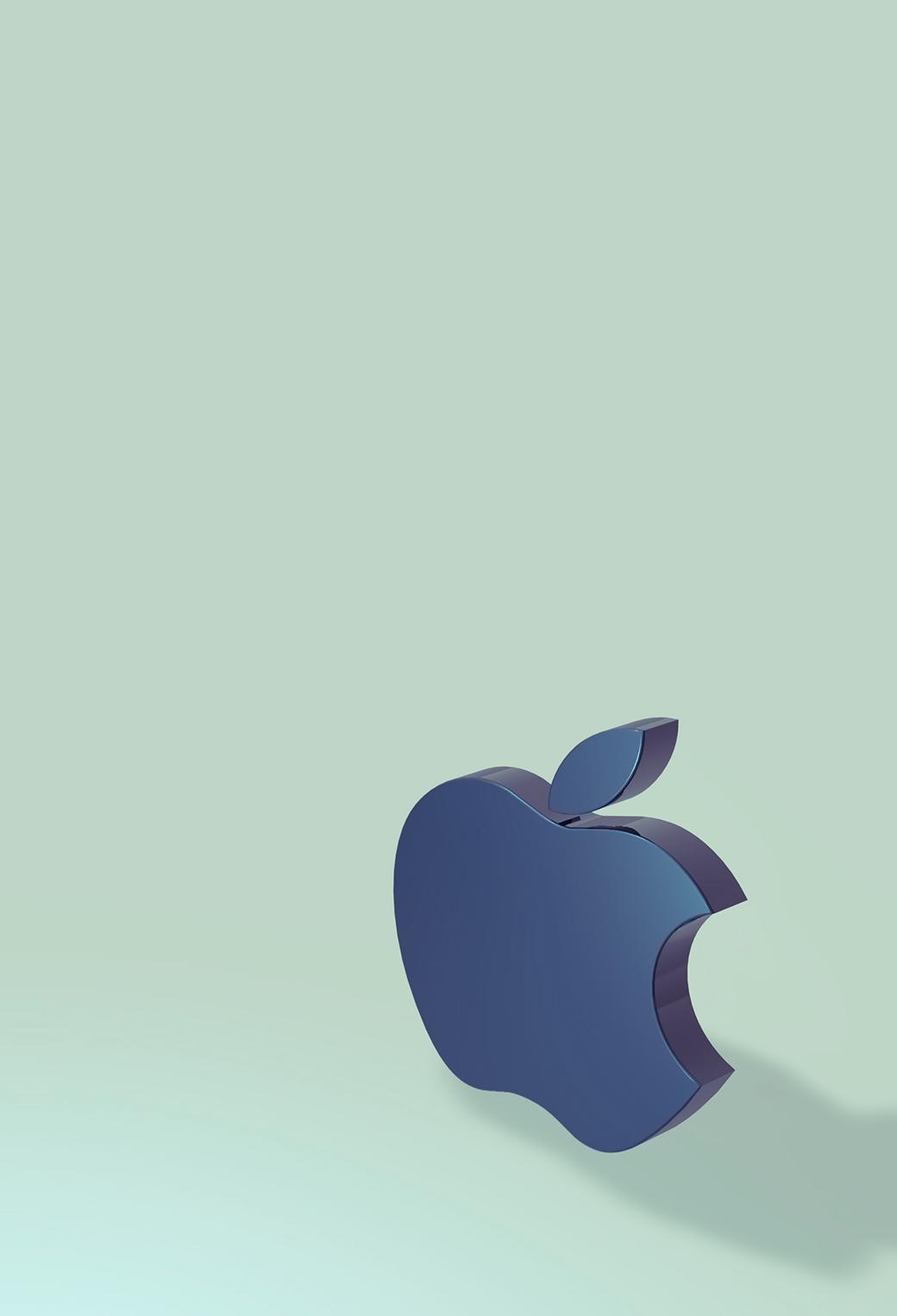 1040x1526 Apple Logo 3D Wallpaper for iPhone Pro Max, X, 6