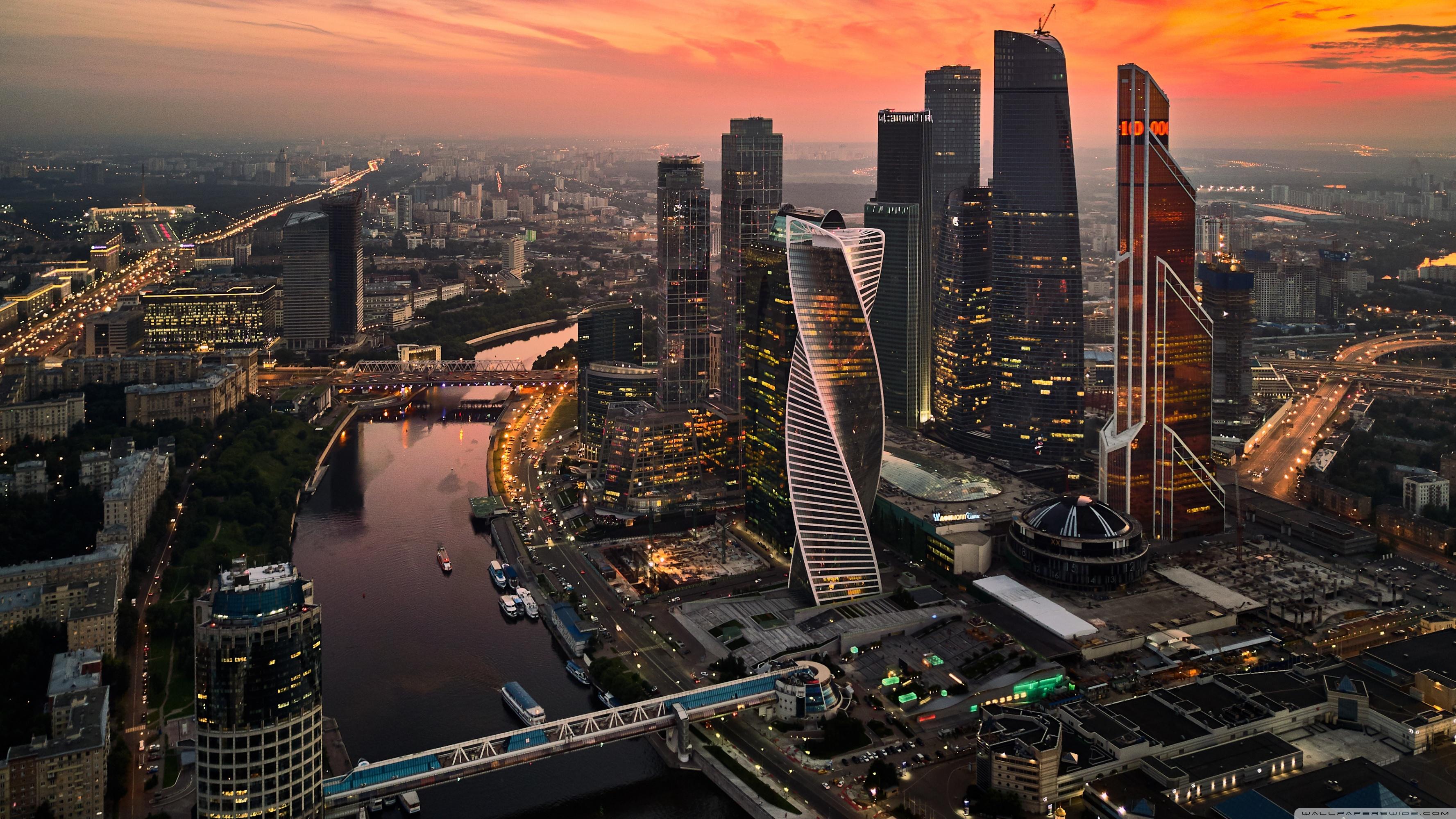 3554x1999 Moscow International Business Center, Russia Ultra HD Desktop Background Wallpaper for 4K UHD TV : Widescreen & UltraWide Desktop & Laptop : Tablet