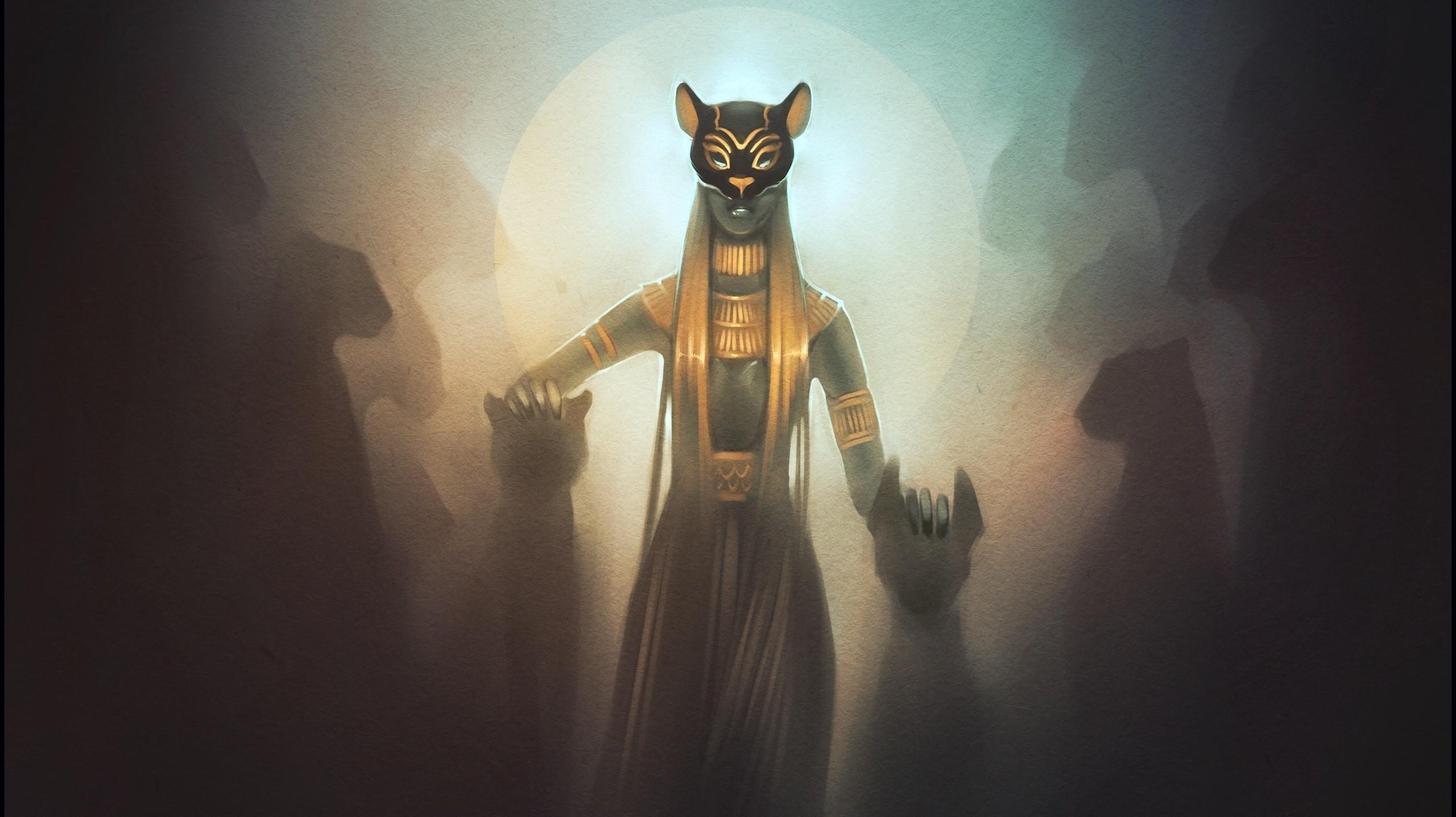 2560x1438 Bastet, Egyptian mythology, Egyptian. Mocah HD Wallpaper