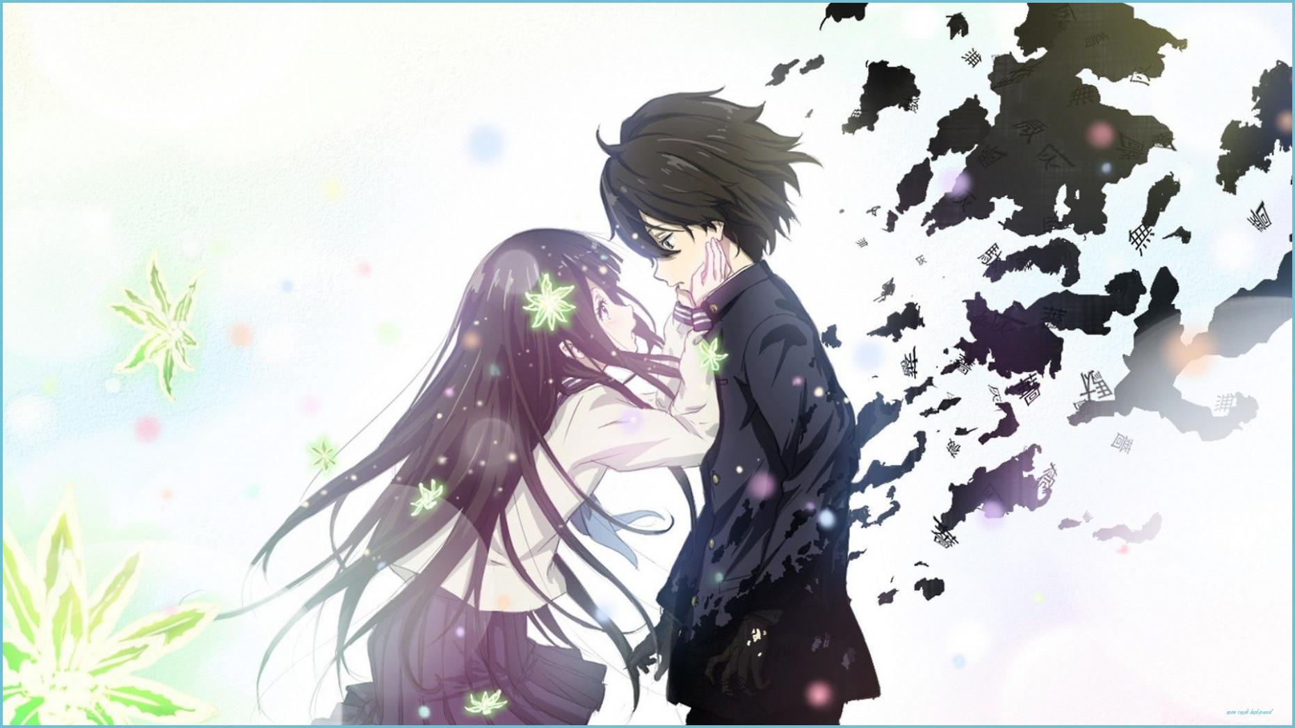 1862x1047 Anime Couple Romantic Anime, Hyouka, Anime Wallpaper Couple Background