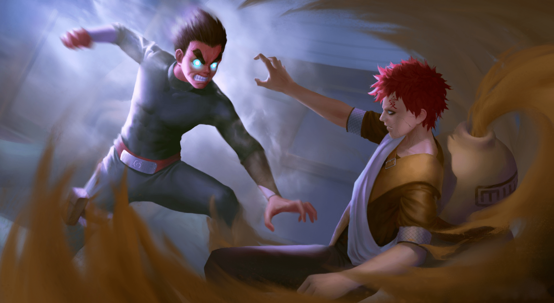 1920x1052 Gaara vs Rock Lee live wallpaper [DOWNLOAD FREE]