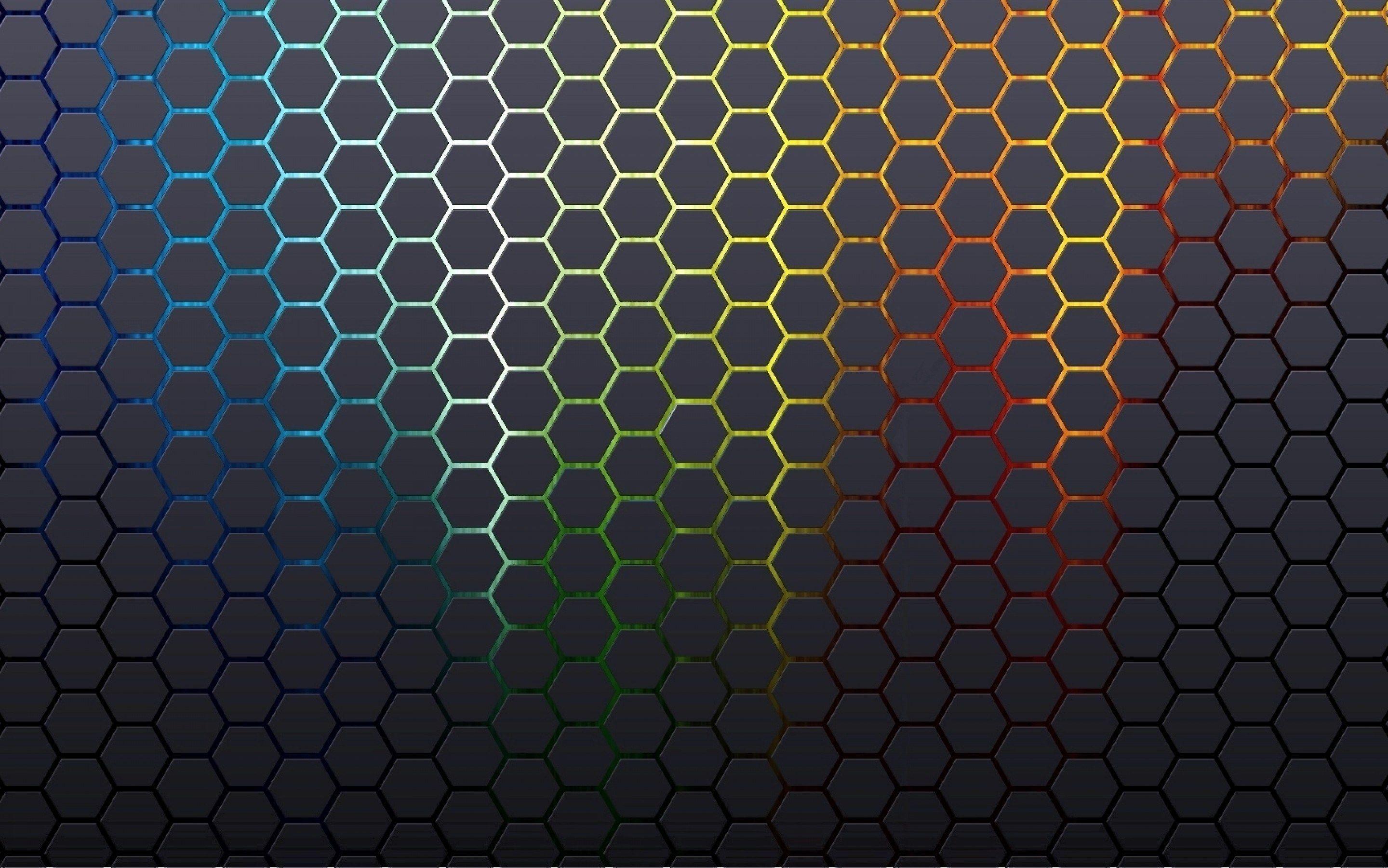 2880x1800 hexagons wallpaper HD