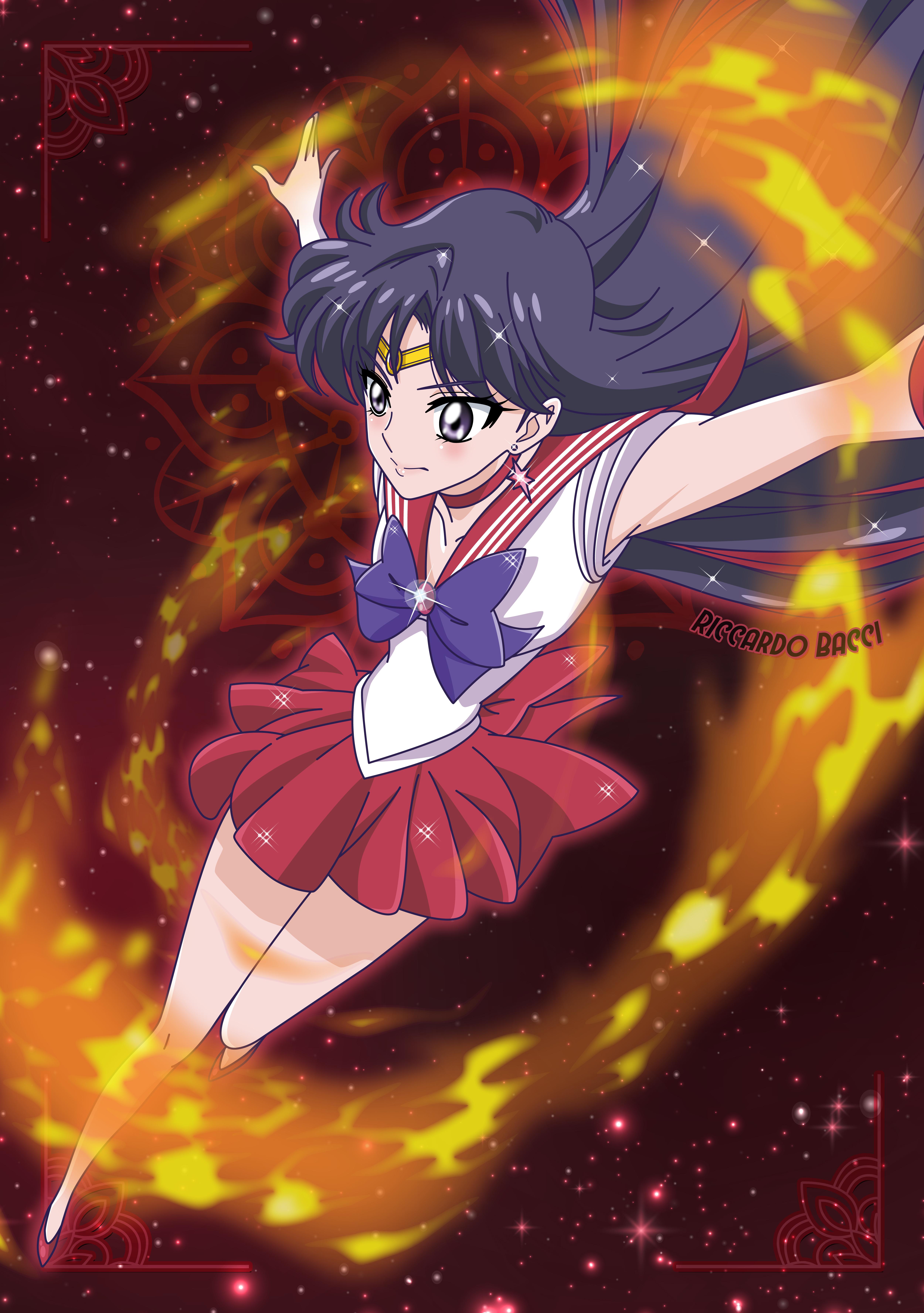 5000x7100 Sailor Mars Rei Wallpaper Anime Image Board