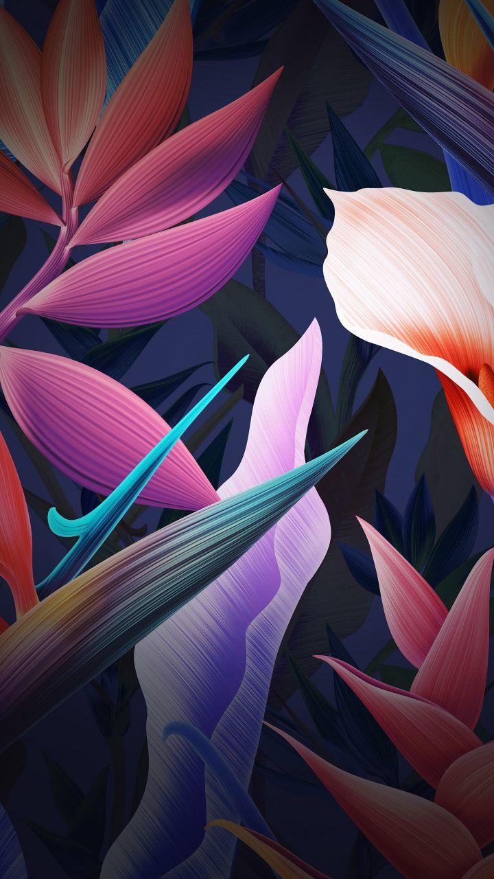 720x1280 Flowers, leaves, Colorful, Huawei Mate stock wallpaper. Huawei wallpaper, Plant wallpaper, Stock wallpaper