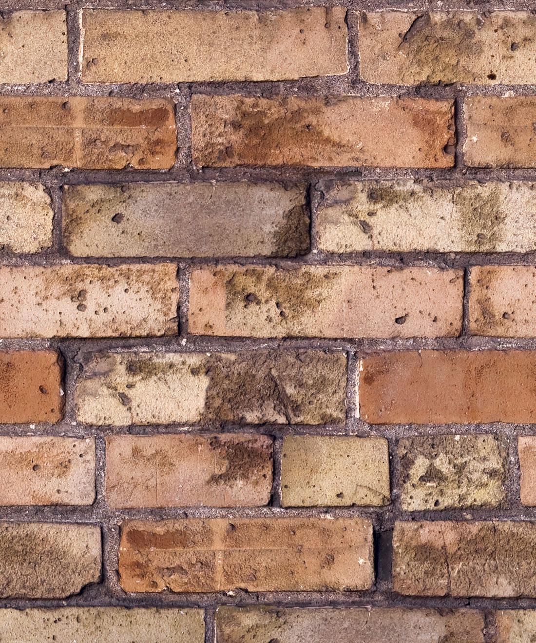 1100x1318 Old Brown Bricks Wallpaper • Realistic Exposed Brick UK