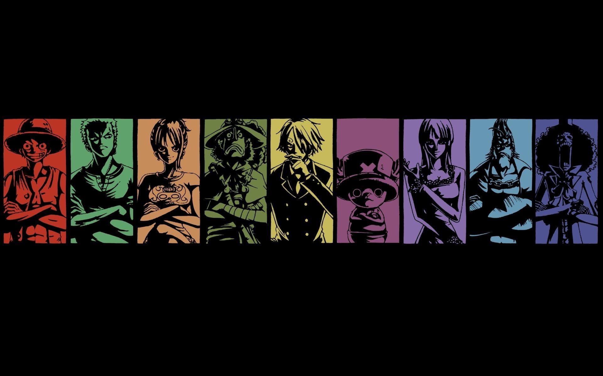 1920x1200 One Piece characters wallpaper screenshot One Piece #panels #collage #anime P #wallpaper #hdwallpaper. Anime wallpaper, One piece anime, Character wallpaper