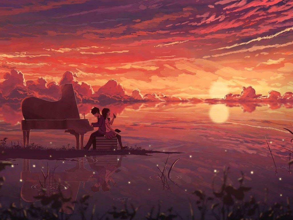 1024x768 Anime Love Art Wallpaper, HD Anime Love Art Background on WallpaperBat